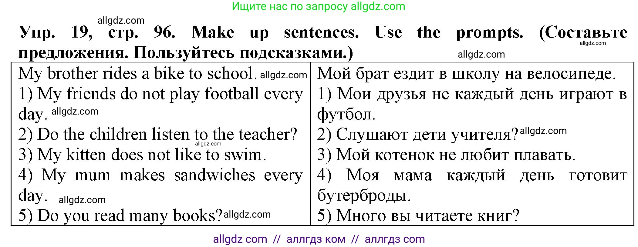 Английский язык (english), 2 класс Сборник упражнений, автор: Котова Марина Петровна, издательство Просвещение, Москва, 2023, белого цвета, страница 96, номер 19, Решение