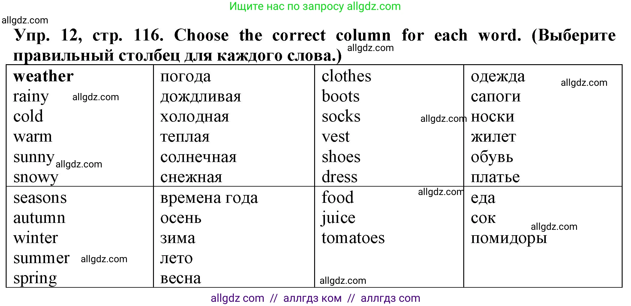 Английский язык (english), 2 класс Сборник упражнений, автор: Котова Марина Петровна, издательство Просвещение, Москва, 2023, белого цвета, страница 116, номер 12, Решение