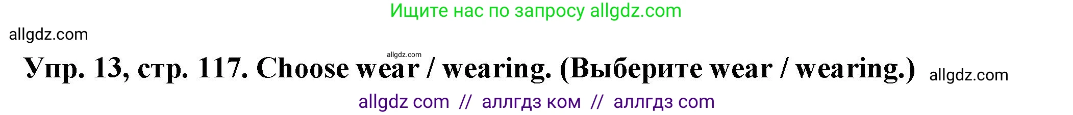 Английский язык (english), 2 класс Сборник упражнений, автор: Котова Марина Петровна, издательство Просвещение, Москва, 2023, белого цвета, страница 117, номер 13, Решение