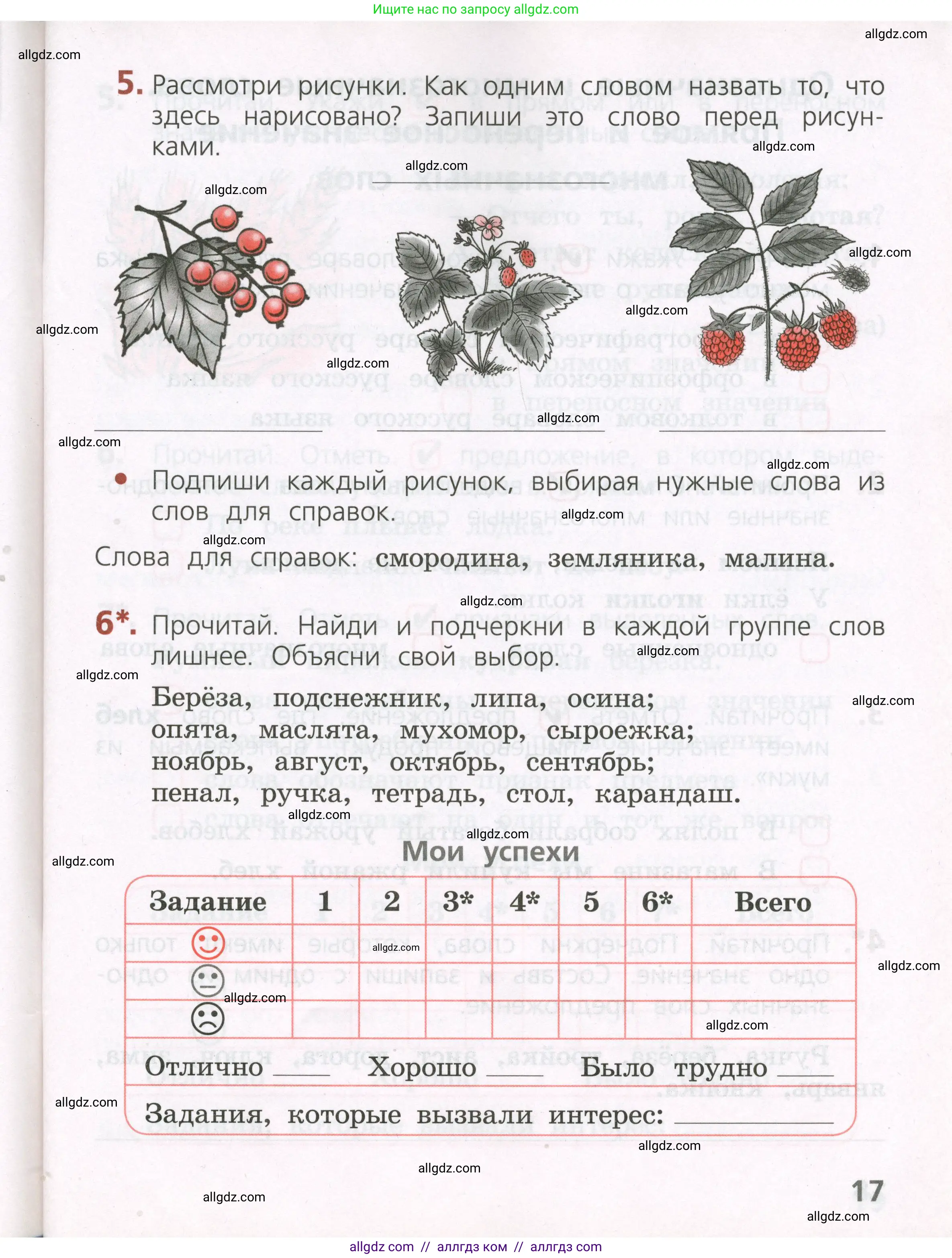 Русский язык, 2 класс Тетрадь учебных достижений, автор: Канакина Валентина Павловна, издательство Просвещение, Москва, 2023, белого цвета, страница 17