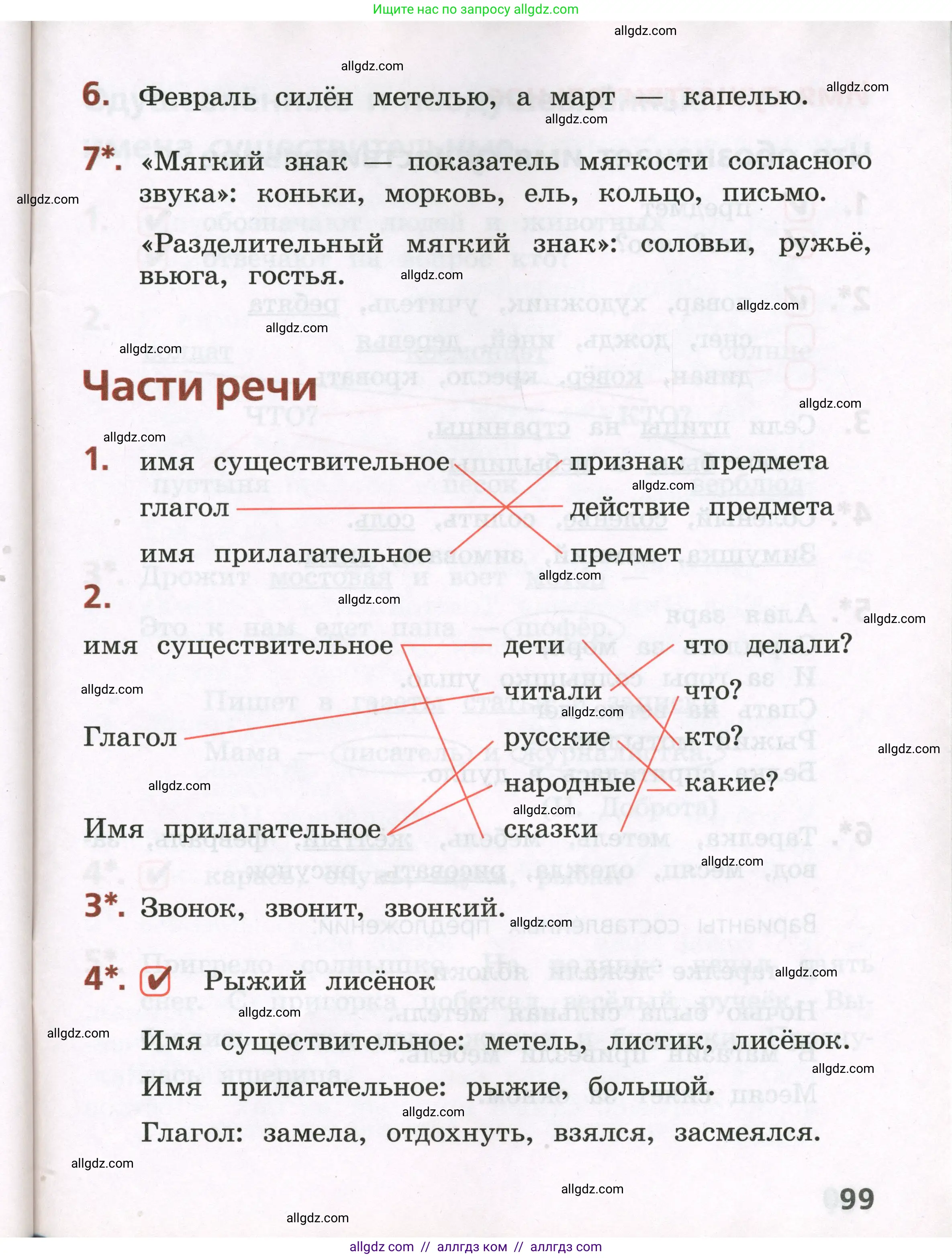 Русский язык, 2 класс Тетрадь учебных достижений, автор: Канакина Валентина Павловна, издательство Просвещение, Москва, 2023, белого цвета, страница 99