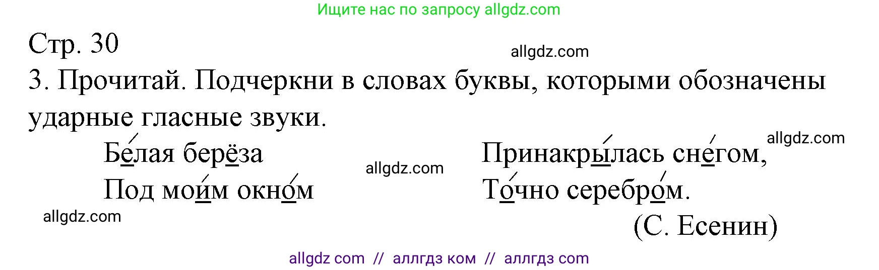 Русский язык, 2 класс Тетрадь учебных достижений, автор: Канакина Валентина Павловна, издательство Просвещение, Москва, 2023, белого цвета, страница 30, номер 3, Решение
