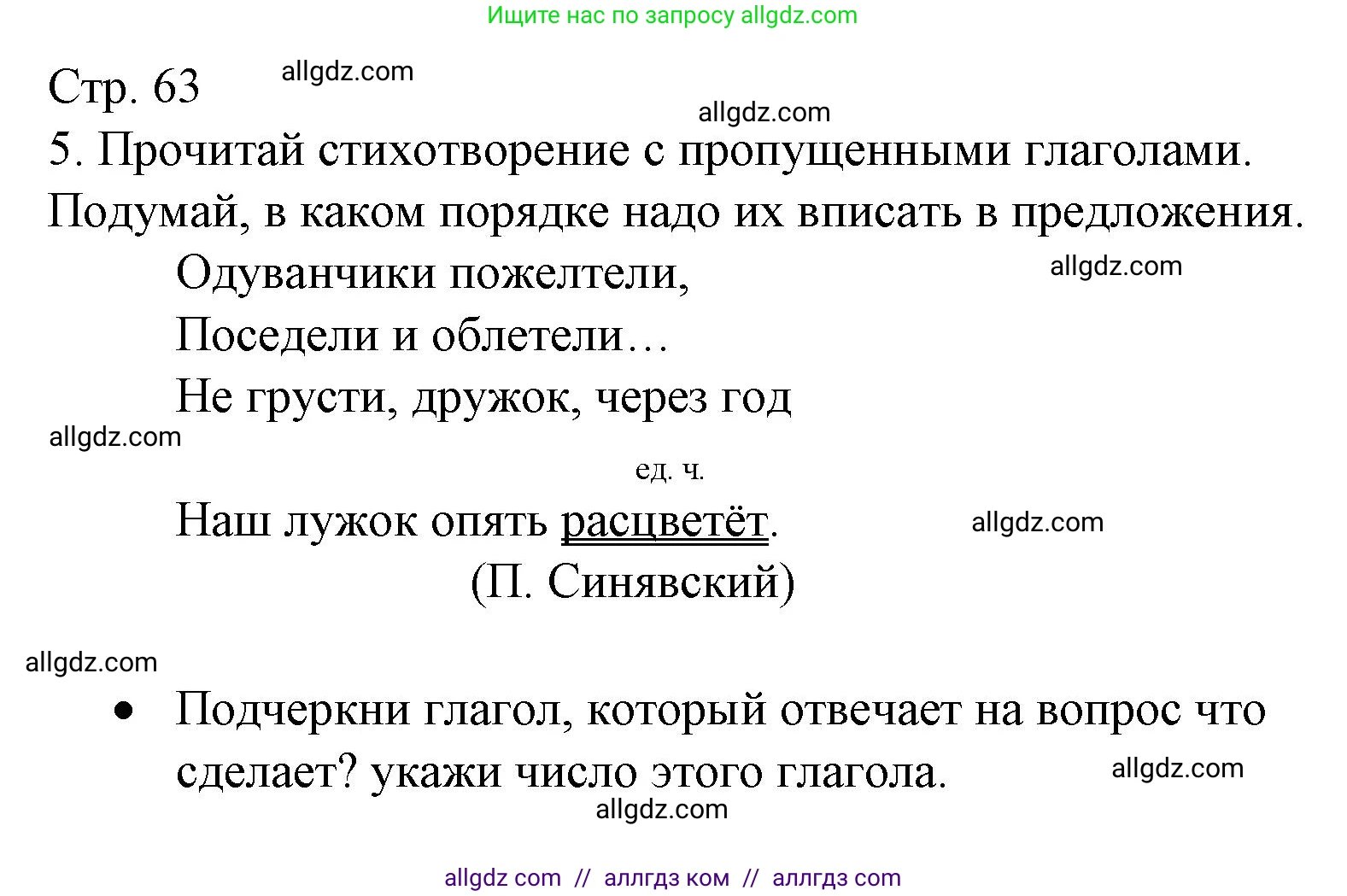 Русский язык, 2 класс Тетрадь учебных достижений, автор: Канакина Валентина Павловна, издательство Просвещение, Москва, 2023, белого цвета, страница 63, номер 5, Решение