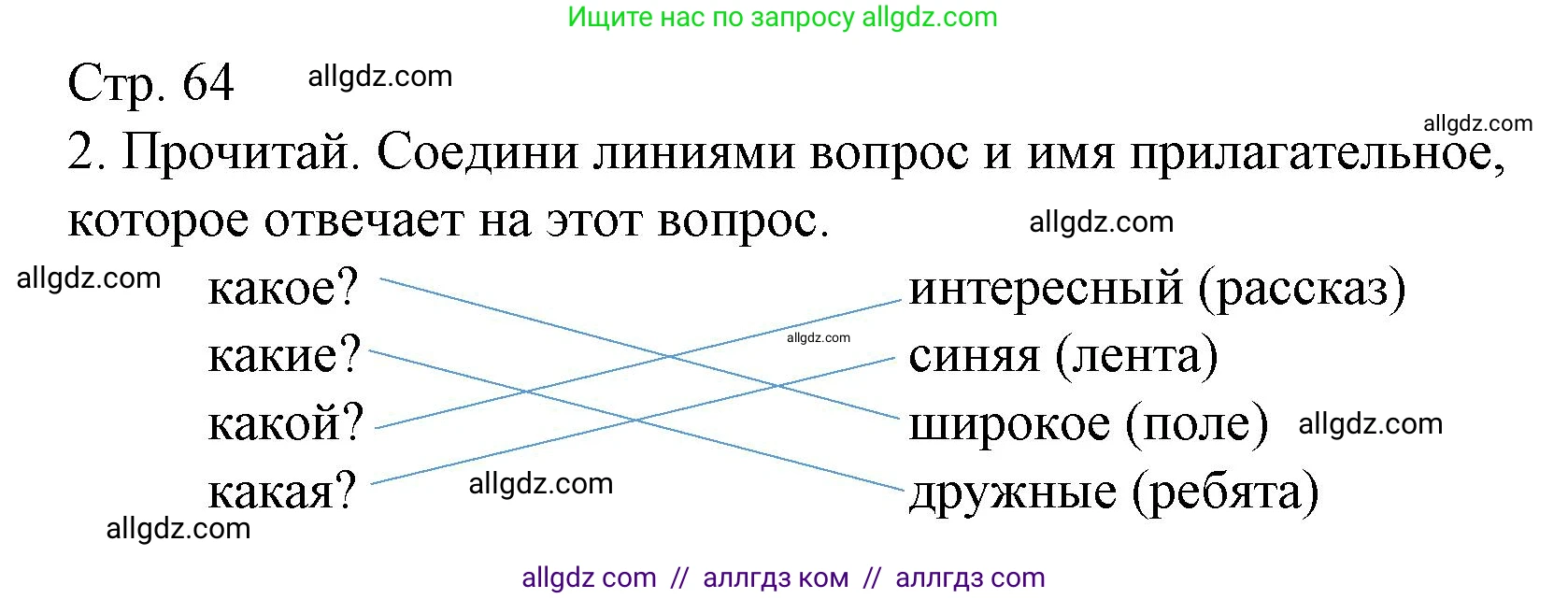 Русский язык, 2 класс Тетрадь учебных достижений, автор: Канакина Валентина Павловна, издательство Просвещение, Москва, 2023, белого цвета, страница 64, номер 2, Решение