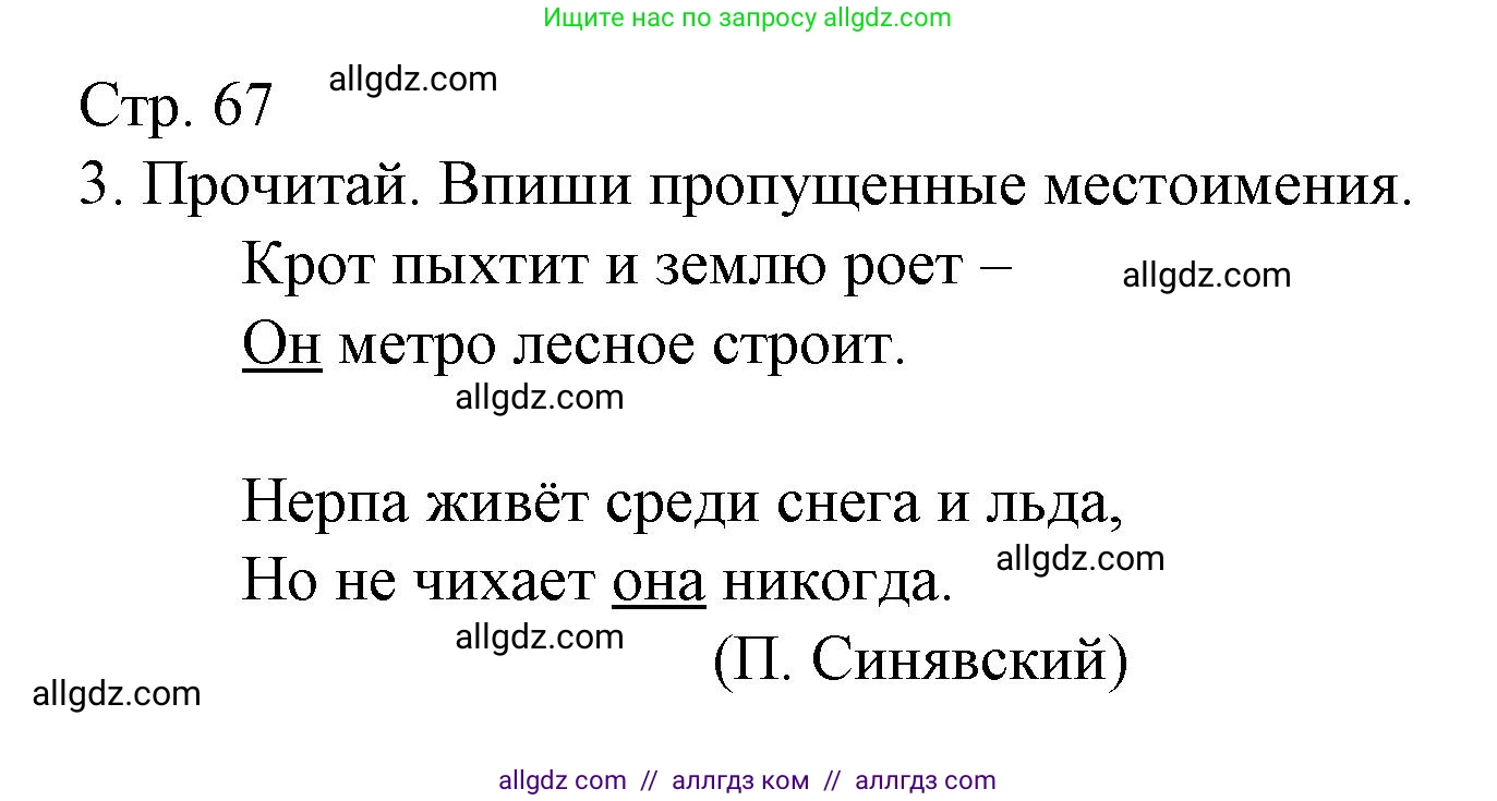 Русский язык, 2 класс Тетрадь учебных достижений, автор: Канакина Валентина Павловна, издательство Просвещение, Москва, 2023, белого цвета, страница 67, номер 3, Решение