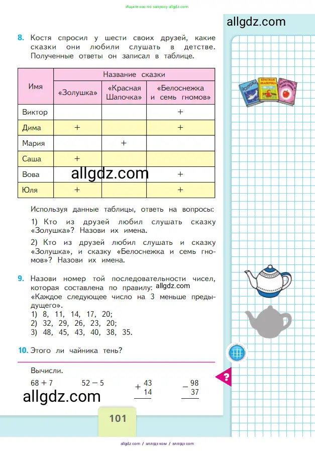 Математика, 2 класс Учебник, авторы: Моро Мария Игнатьевна, Бантова Мария Александровна, Бельтюкова Галина Васильевна, Волкова Светлана Ивановна, Степанова Светлана Вячеславовна, издательство Просвещение, Москва, 2023, белого цвета, Часть 1, страница 101