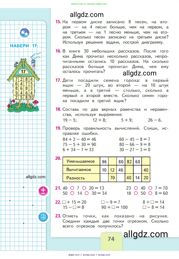 Математика, 2 класс Учебник, авторы: Моро Мария Игнатьевна, Бантова Мария Александровна, Бельтюкова Галина Васильевна, Волкова Светлана Ивановна, Степанова Светлана Вячеславовна, издательство Просвещение, Москва, 2023, белого цвета, Часть 1, страница 74