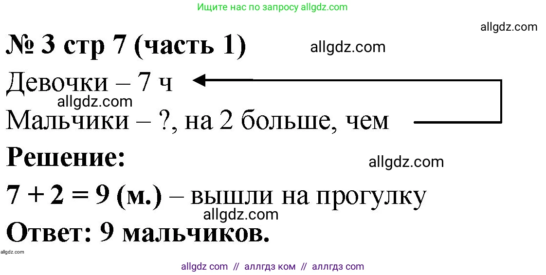 Математика, 2 класс Учебник, авторы: Моро Мария Игнатьевна, Бантова Мария Александровна, Бельтюкова Галина Васильевна, Волкова Светлана Ивановна, Степанова Светлана Вячеславовна, издательство Просвещение, Москва, 2023, белого цвета, Часть 1, страница 7, номер 3, Решение