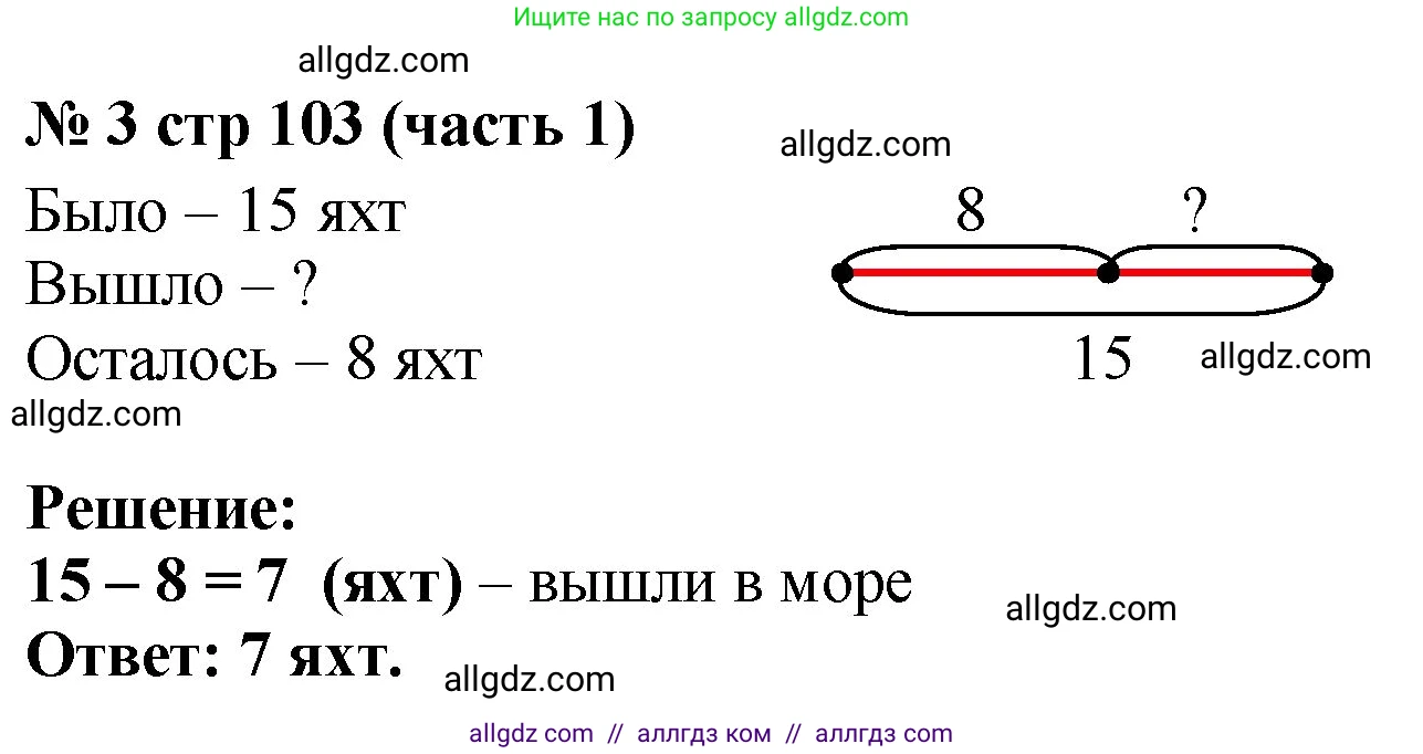Математика, 2 класс Учебник, авторы: Моро Мария Игнатьевна, Бантова Мария Александровна, Бельтюкова Галина Васильевна, Волкова Светлана Ивановна, Степанова Светлана Вячеславовна, издательство Просвещение, Москва, 2023, белого цвета, Часть 1, страница 103, номер 3, Решение
