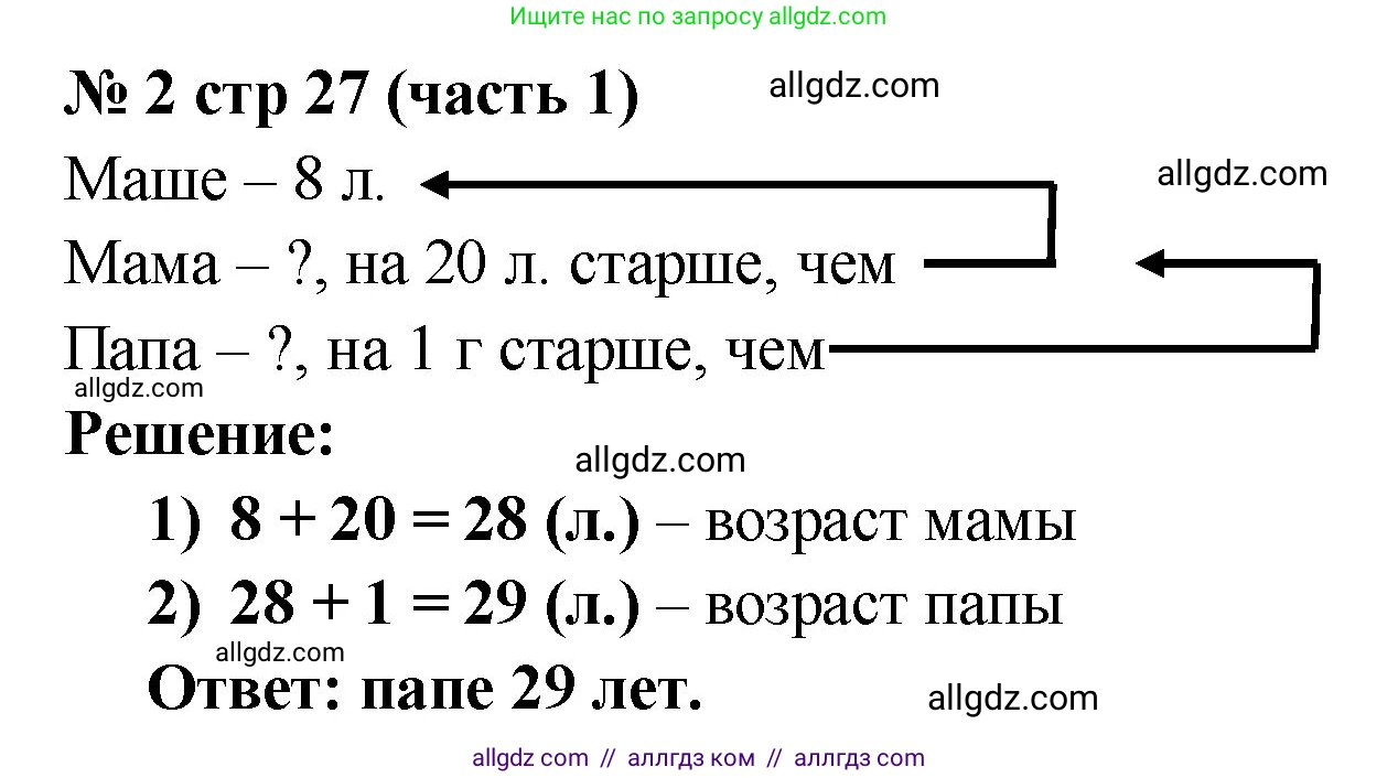 Математика, 2 класс Учебник, авторы: Моро Мария Игнатьевна, Бантова Мария Александровна, Бельтюкова Галина Васильевна, Волкова Светлана Ивановна, Степанова Светлана Вячеславовна, издательство Просвещение, Москва, 2023, белого цвета, Часть 1, страница 27, номер 2, Решение