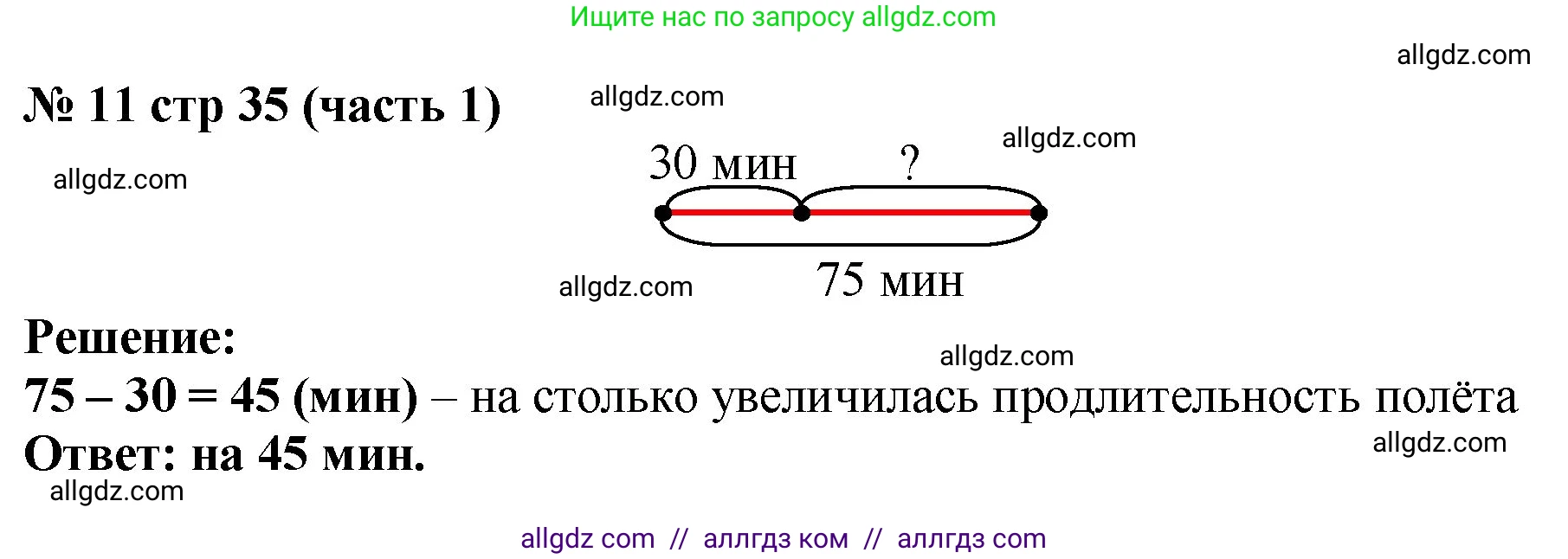 Математика, 2 класс Учебник, авторы: Моро Мария Игнатьевна, Бантова Мария Александровна, Бельтюкова Галина Васильевна, Волкова Светлана Ивановна, Степанова Светлана Вячеславовна, издательство Просвещение, Москва, 2023, белого цвета, Часть 1, страница 35, номер 11, Решение