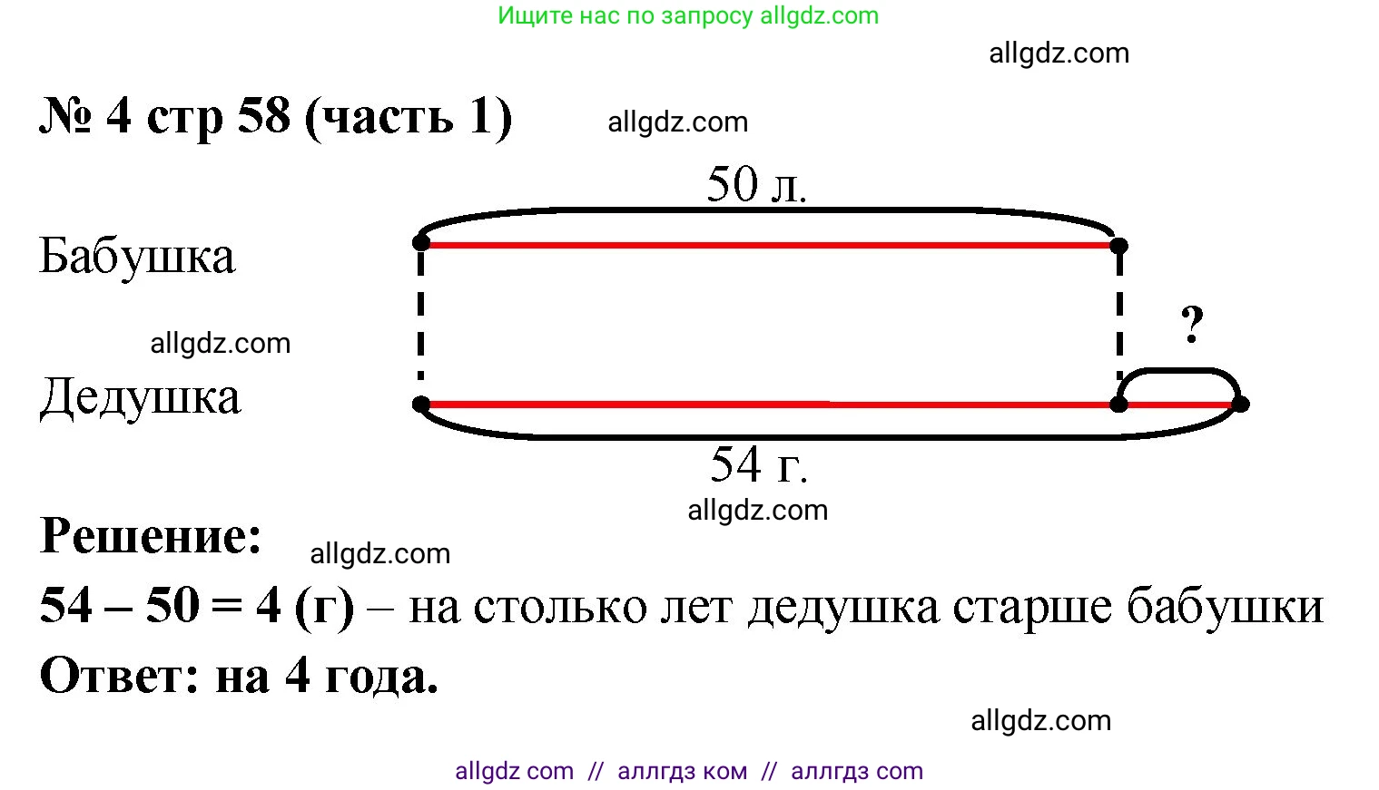 Математика, 2 класс Учебник, авторы: Моро Мария Игнатьевна, Бантова Мария Александровна, Бельтюкова Галина Васильевна, Волкова Светлана Ивановна, Степанова Светлана Вячеславовна, издательство Просвещение, Москва, 2023, белого цвета, Часть 1, страница 58, номер 4, Решение