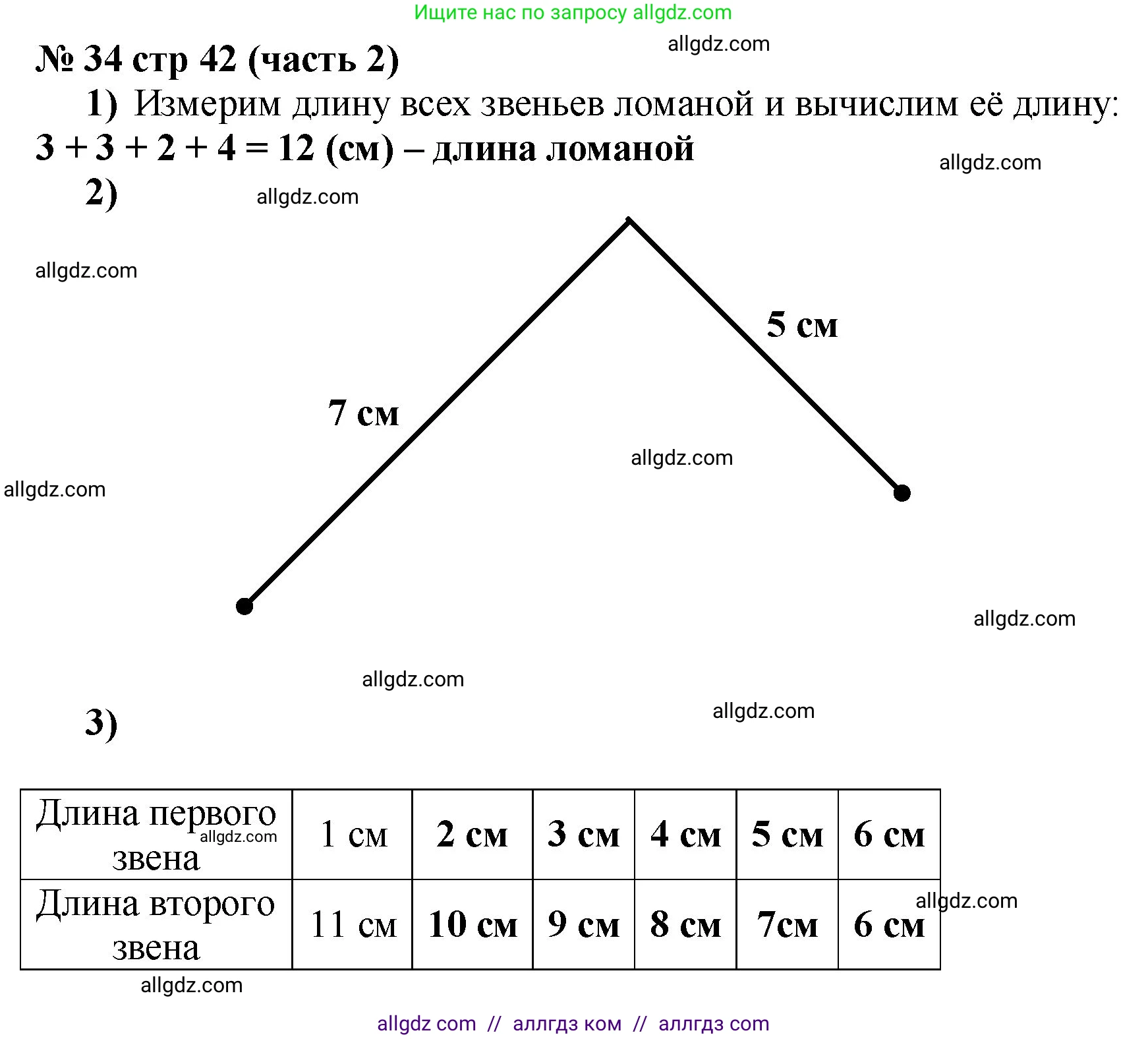 Математика, 2 класс Учебник, авторы: Моро Мария Игнатьевна, Бантова Мария Александровна, Бельтюкова Галина Васильевна, Волкова Светлана Ивановна, Степанова Светлана Вячеславовна, издательство Просвещение, Москва, 2023, белого цвета, Часть 2, страница 42, номер 34, Решение