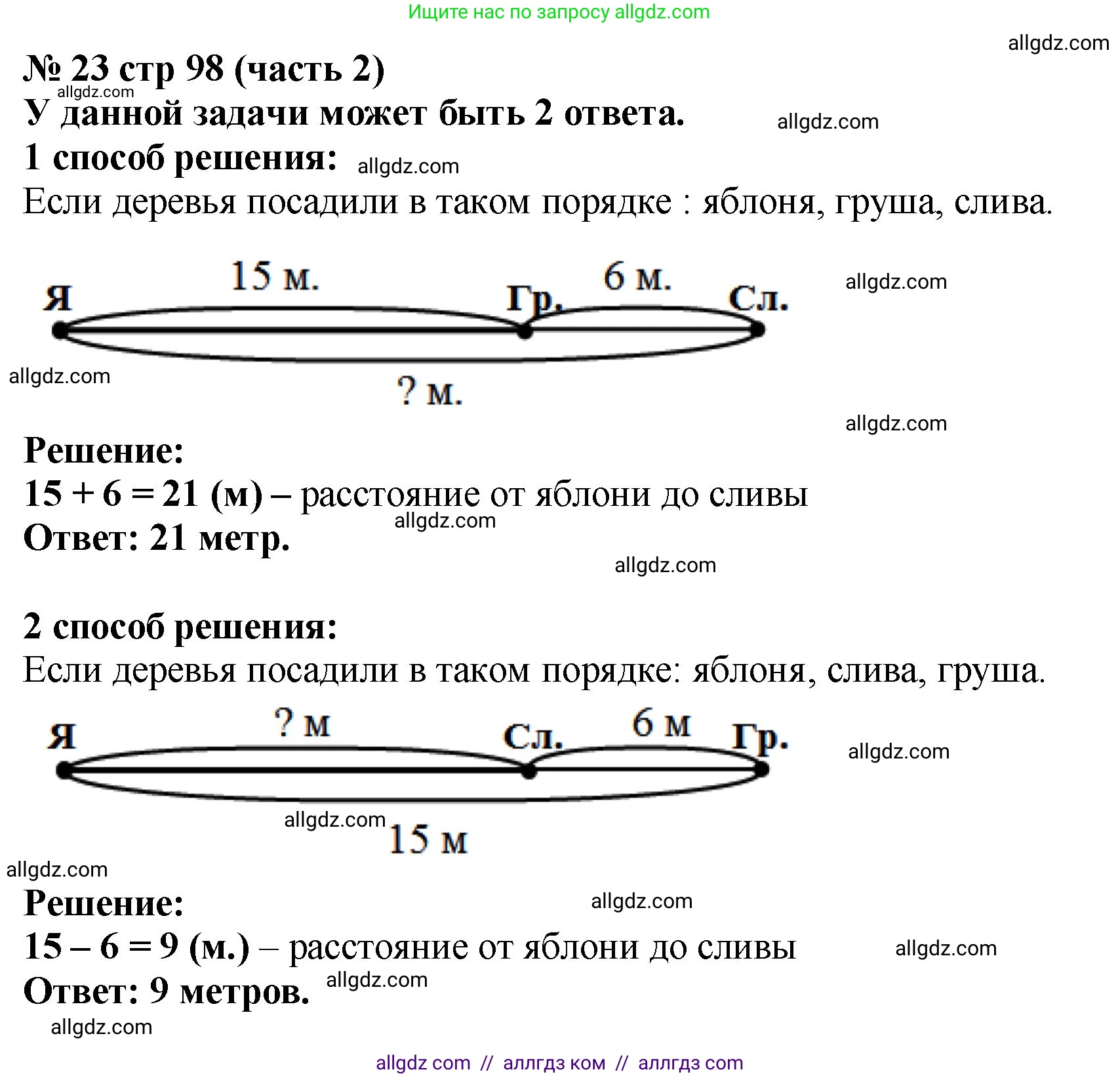 Математика, 2 класс Учебник, авторы: Моро Мария Игнатьевна, Бантова Мария Александровна, Бельтюкова Галина Васильевна, Волкова Светлана Ивановна, Степанова Светлана Вячеславовна, издательство Просвещение, Москва, 2023, белого цвета, Часть 2, страница 98, номер 23, Решение