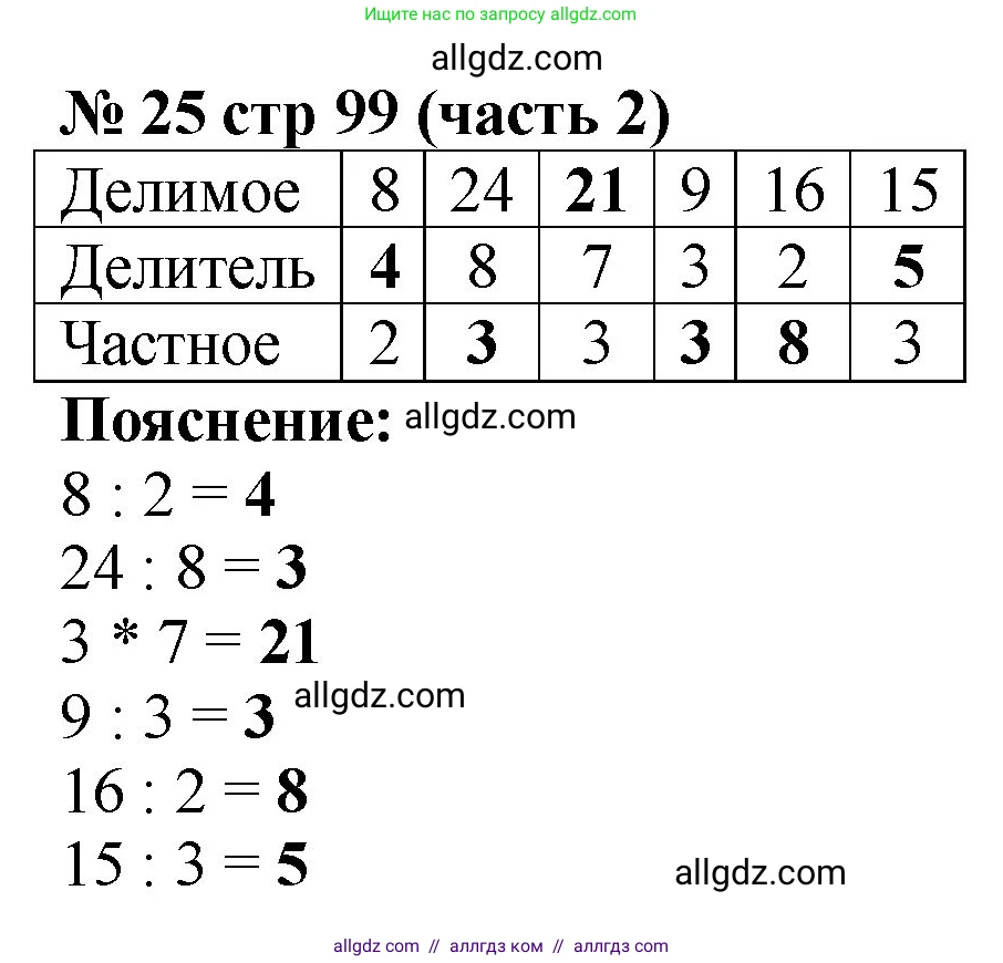 Математика, 2 класс Учебник, авторы: Моро Мария Игнатьевна, Бантова Мария Александровна, Бельтюкова Галина Васильевна, Волкова Светлана Ивановна, Степанова Светлана Вячеславовна, издательство Просвещение, Москва, 2023, белого цвета, Часть 2, страница 99, номер 25, Решение