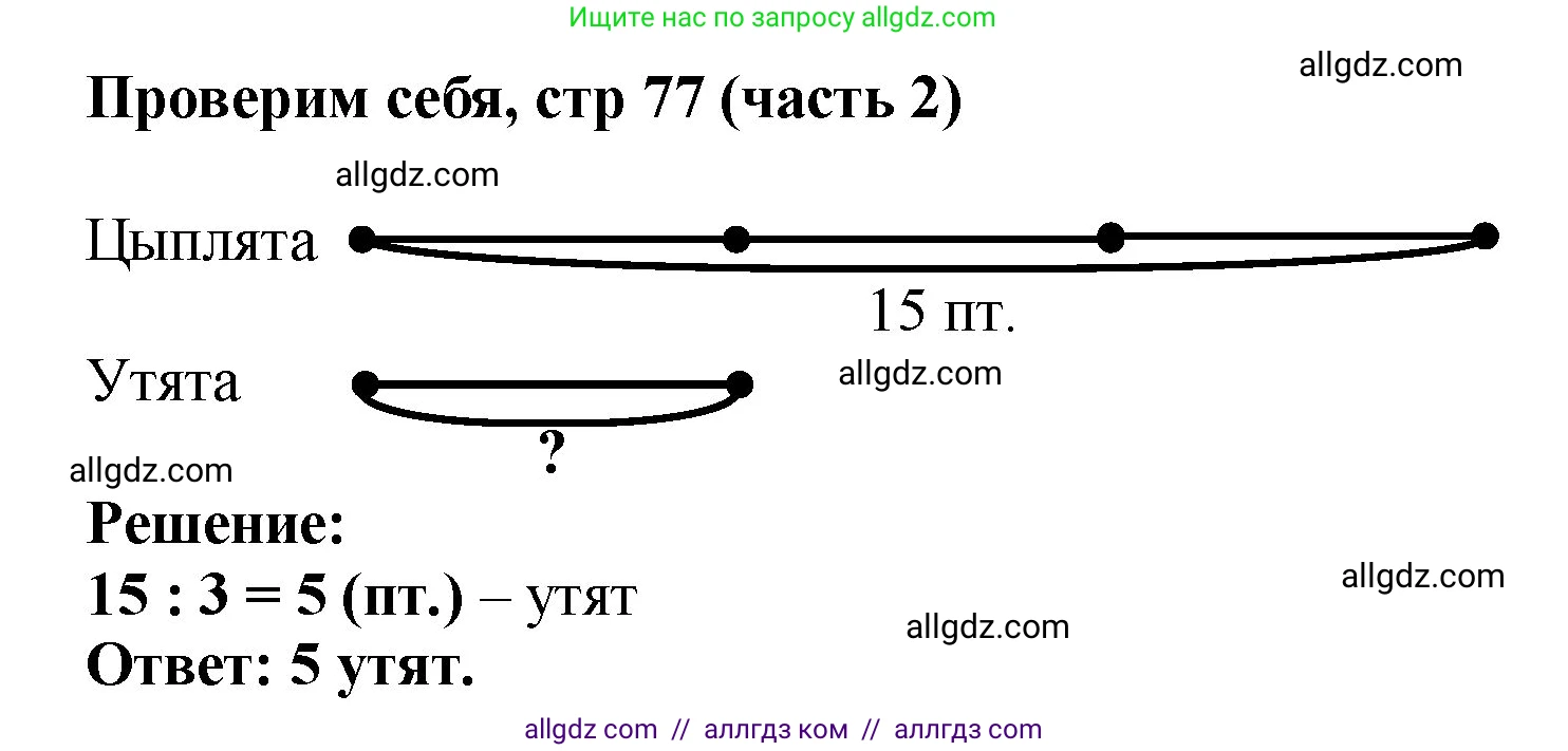 Математика, 2 класс Учебник, авторы: Моро Мария Игнатьевна, Бантова Мария Александровна, Бельтюкова Галина Васильевна, Волкова Светлана Ивановна, Степанова Светлана Вячеславовна, издательство Просвещение, Москва, 2023, белого цвета, Часть 2, страница 77, Решение