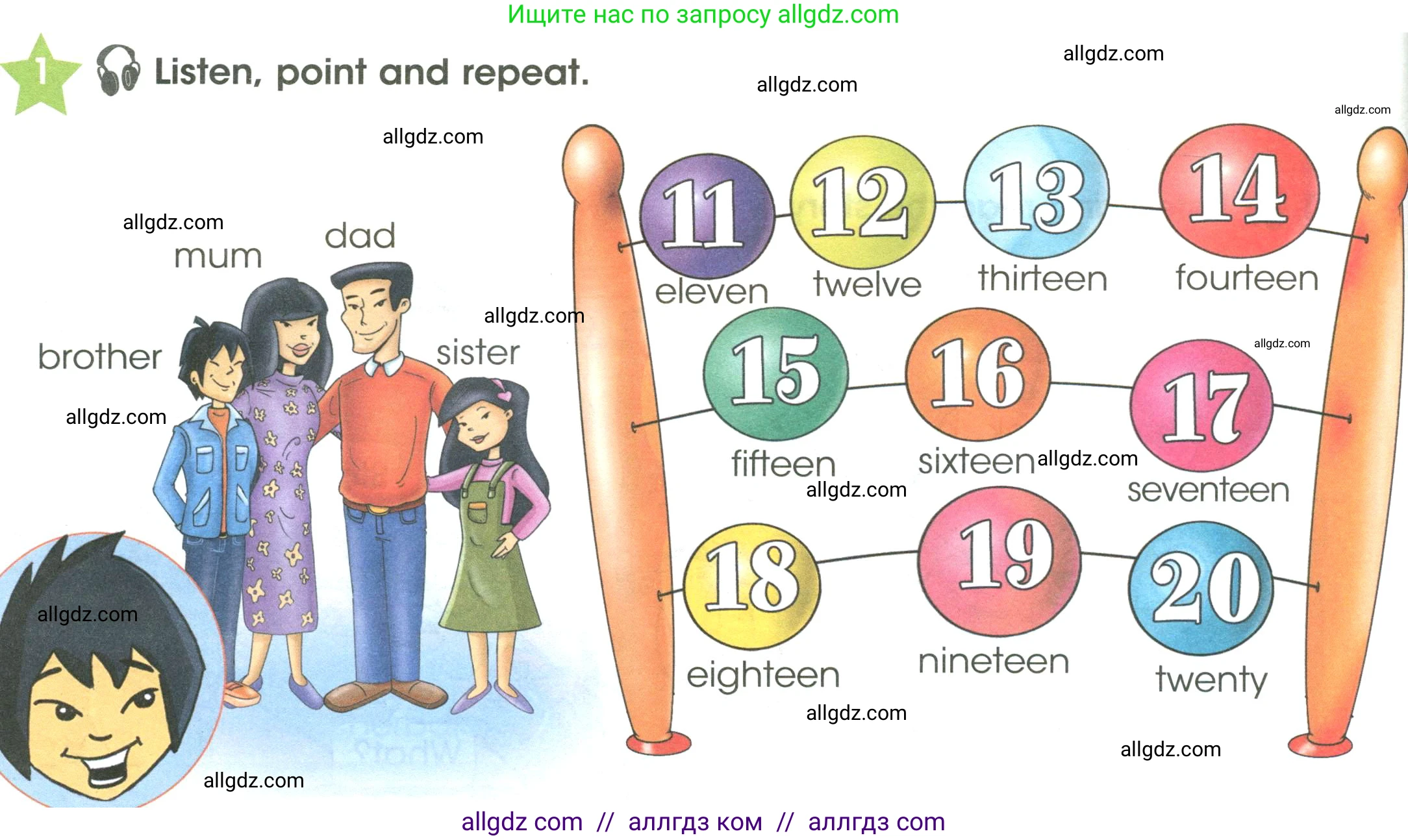 Английский язык (english), 3 класс Учебник (Student's book), авторы: Баранова Ксения Михайловна (Baranova Ksenia), Дули Дженни (Dooley Jenny), Копылова Виктория Викторовна (Kopylova Victoria), Мильруд Радислав Петрович (Millrood Radislav), Эванс Вирджиния (Evans Virginia), издательство Просвещение, Москва, 2023, зелёного цвета, Часть ( Part) 1, страница 40, номер 1, Условие