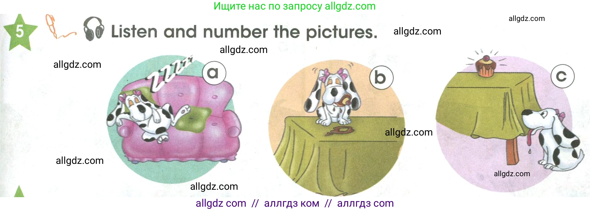 Английский язык (english), 3 класс Учебник (Student's book), авторы: Баранова Ксения Михайловна (Baranova Ksenia), Дули Дженни (Dooley Jenny), Копылова Виктория Викторовна (Kopylova Victoria), Мильруд Радислав Петрович (Millrood Radislav), Эванс Вирджиния (Evans Virginia), издательство Просвещение, Москва, 2023, зелёного цвета, Часть ( Part) 2, страница 59, номер 5, Условие