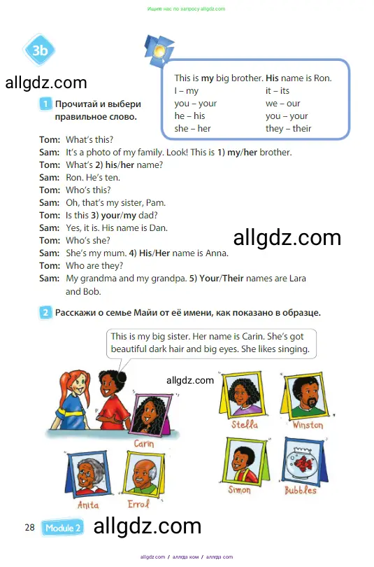 Английский язык (english), 3 класс Учебник (Student's book), авторы: Быкова Надежда Ильинична (Bykova Nadezhda), Дули Дженни (Dooley Jenny), Поспелова Марина Давидовна (Pospelova Marina), Эванс Вирджиния (Evans Virginia), издательство Просвещение, Москва, 2023, зелёного цвета, Часть 1, страница 28