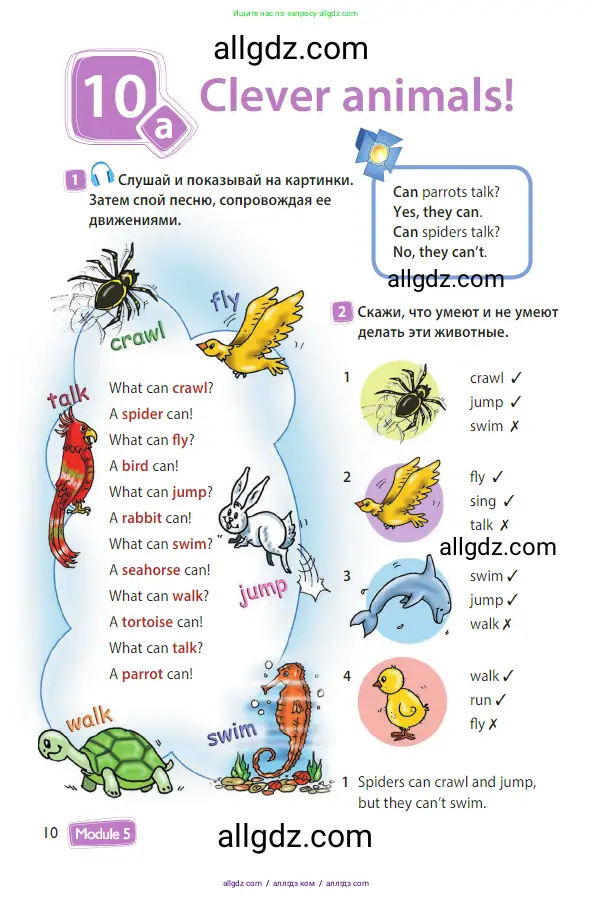 Английский язык (english), 3 класс Учебник (Student's book), авторы: Быкова Надежда Ильинична (Bykova Nadezhda), Дули Дженни (Dooley Jenny), Поспелова Марина Давидовна (Pospelova Marina), Эванс Вирджиния (Evans Virginia), издательство Просвещение, Москва, 2023, зелёного цвета, Часть 2, страница 10