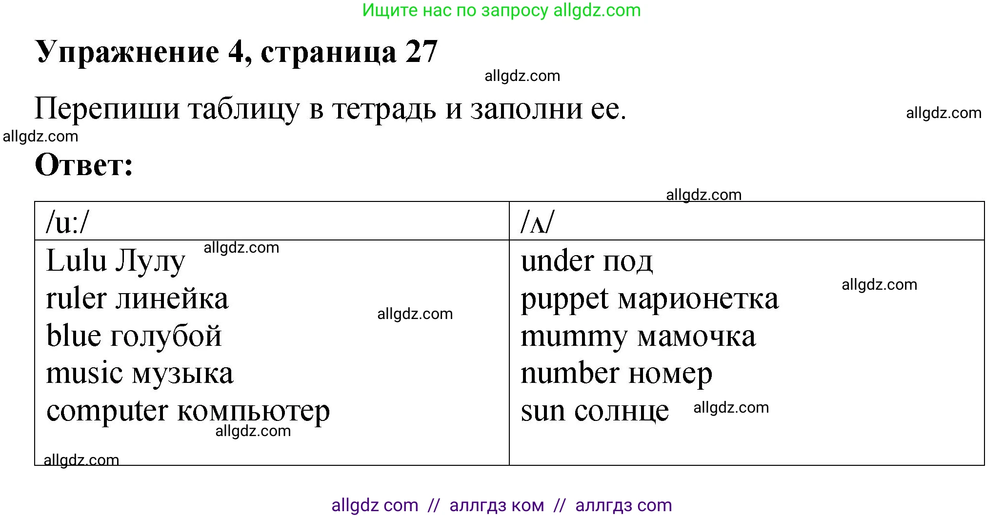Английский язык (english), 3 класс Учебник (Student's book), авторы: Быкова Надежда Ильинична (Bykova Nadezhda), Дули Дженни (Dooley Jenny), Поспелова Марина Давидовна (Pospelova Marina), Эванс Вирджиния (Evans Virginia), издательство Просвещение, Москва, 2023, зелёного цвета, Часть 2, страница 27, номер 4, Решение 1