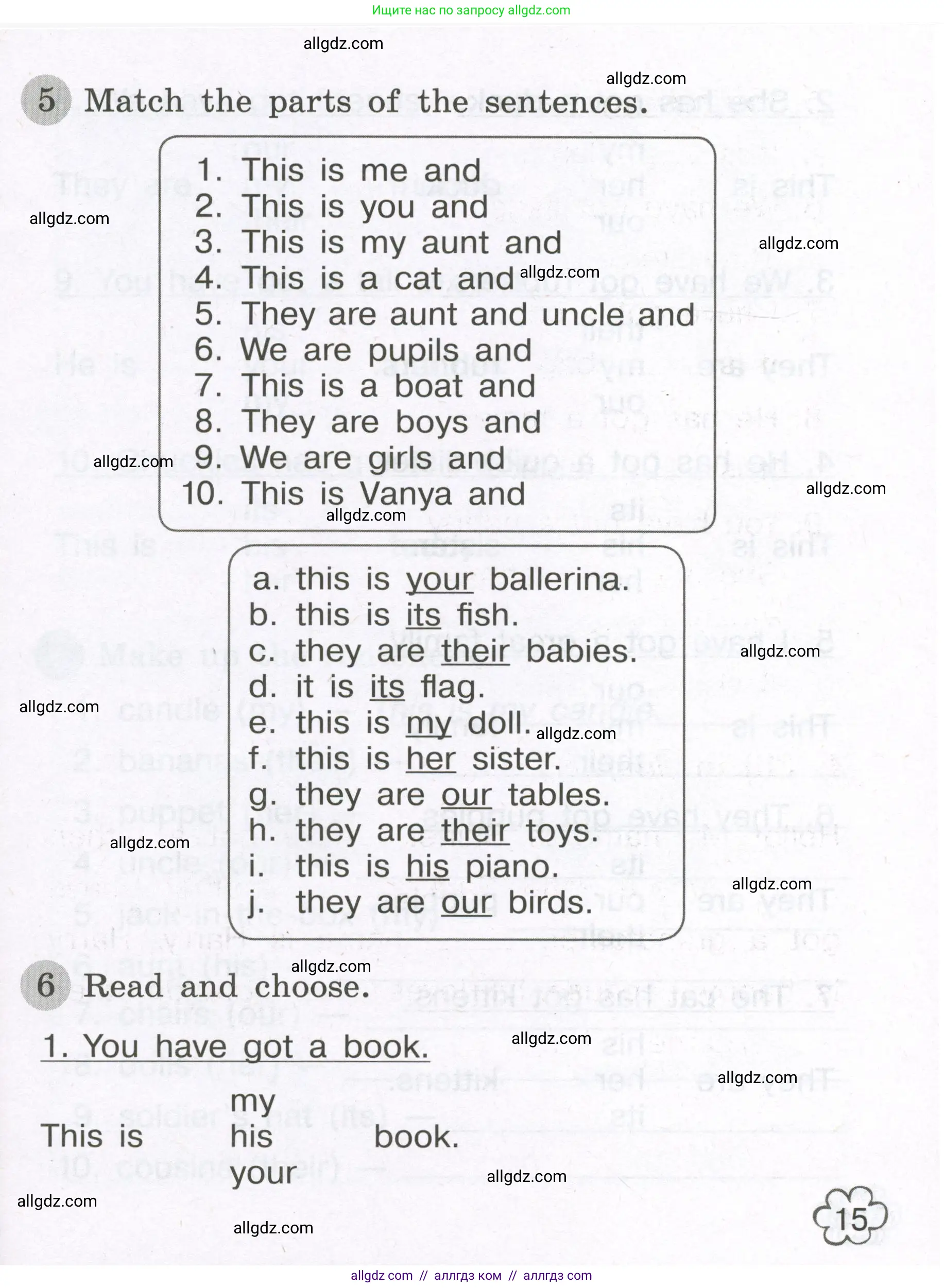 Английский язык (english), 3 класс Грамматический тренажёр, автор: Юшина Дарья Генадьевна, издательство Просвещение, Москва, 2023, салатового цвета, страница 15