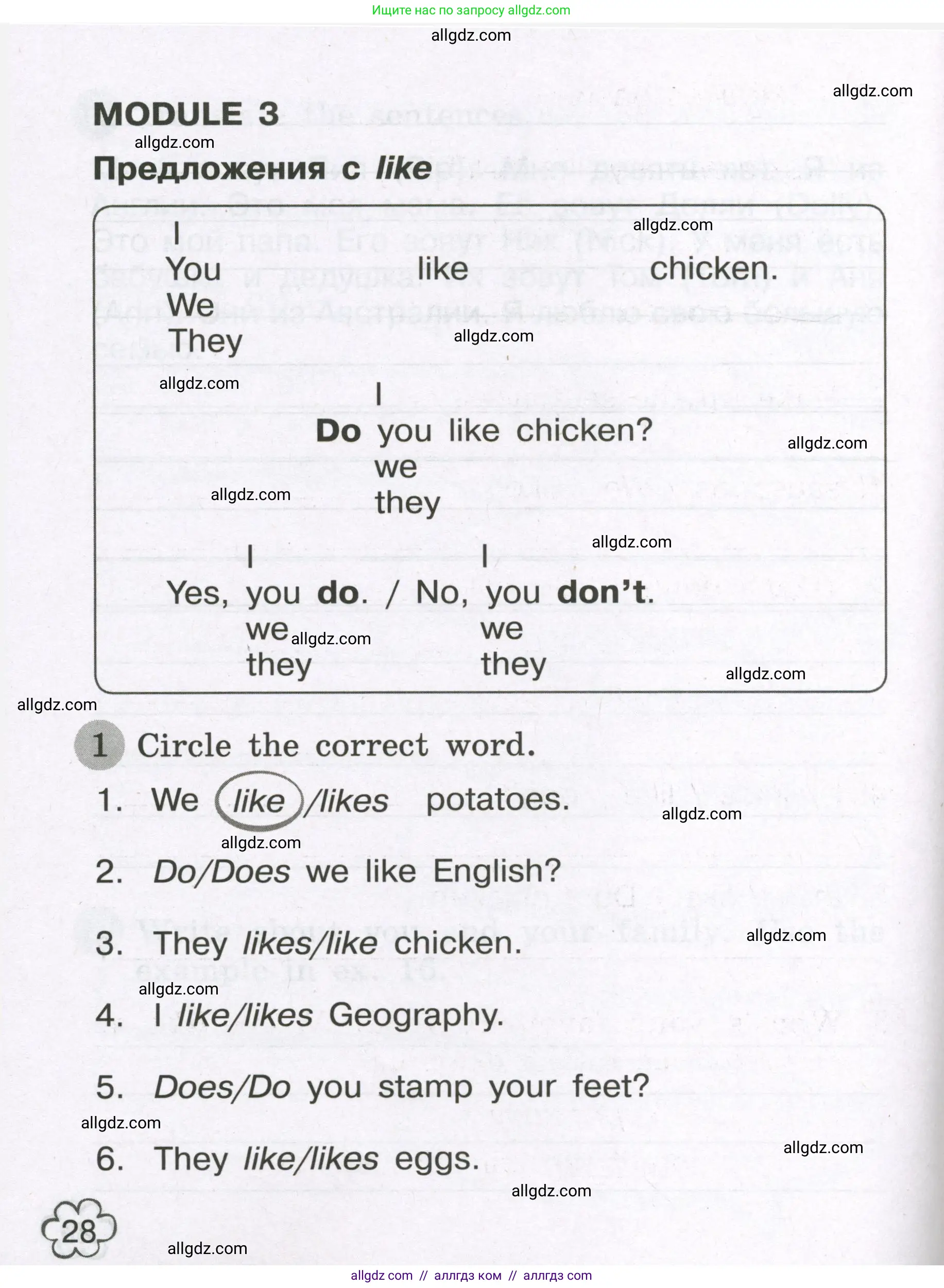 Английский язык (english), 3 класс Грамматический тренажёр, автор: Юшина Дарья Генадьевна, издательство Просвещение, Москва, 2023, салатового цвета, страница 28