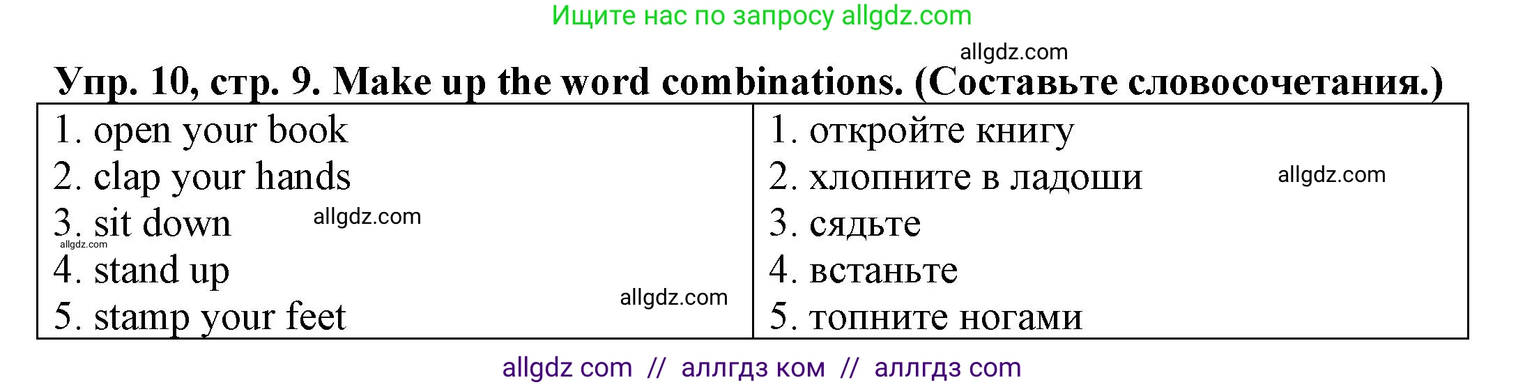 Английский язык (english), 3 класс Грамматический тренажёр, автор: Юшина Дарья Генадьевна, издательство Просвещение, Москва, 2023, салатового цвета, страница 9, номер 10, Решение