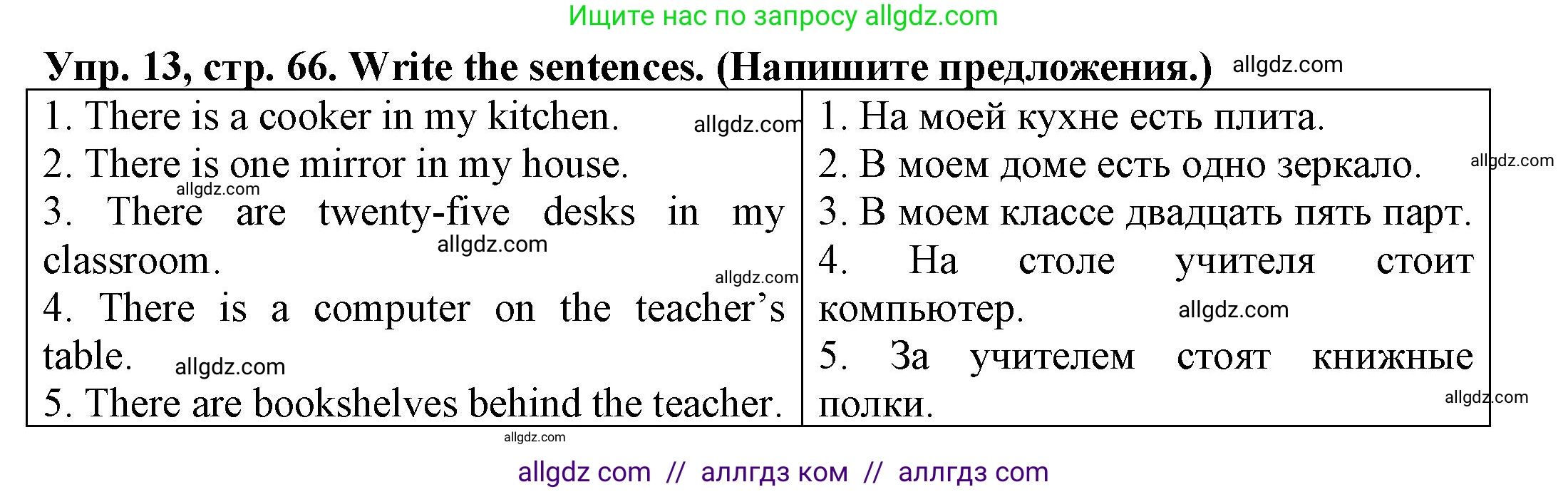 Английский язык (english), 3 класс Грамматический тренажёр, автор: Юшина Дарья Генадьевна, издательство Просвещение, Москва, 2023, салатового цвета, страница 66, номер 13, Решение