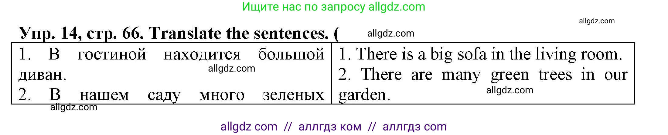 Английский язык (english), 3 класс Грамматический тренажёр, автор: Юшина Дарья Генадьевна, издательство Просвещение, Москва, 2023, салатового цвета, страница 66, номер 14, Решение