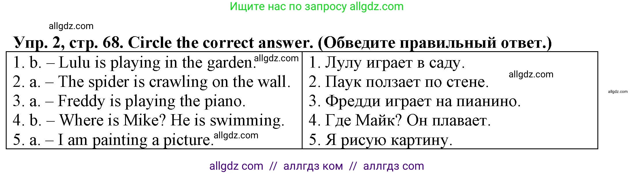 Английский язык (english), 3 класс Грамматический тренажёр, автор: Юшина Дарья Генадьевна, издательство Просвещение, Москва, 2023, салатового цвета, страница 68, номер 2, Решение