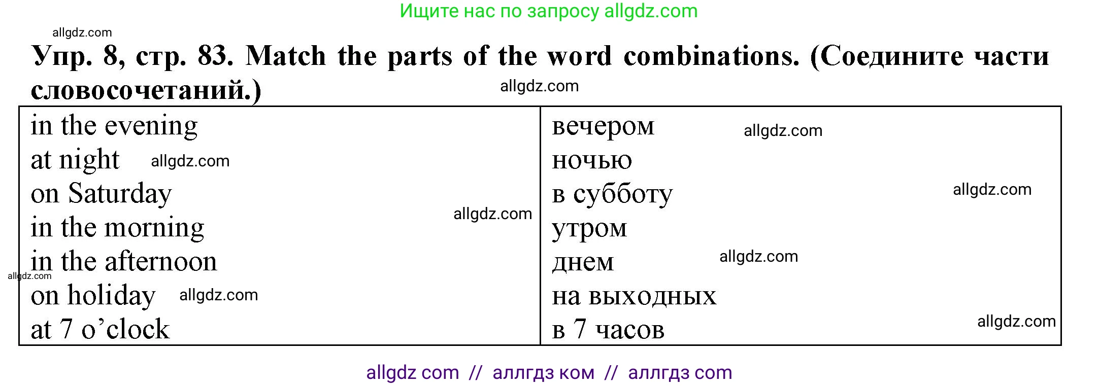 Английский язык (english), 3 класс Грамматический тренажёр, автор: Юшина Дарья Генадьевна, издательство Просвещение, Москва, 2023, салатового цвета, страница 83, номер 8, Решение