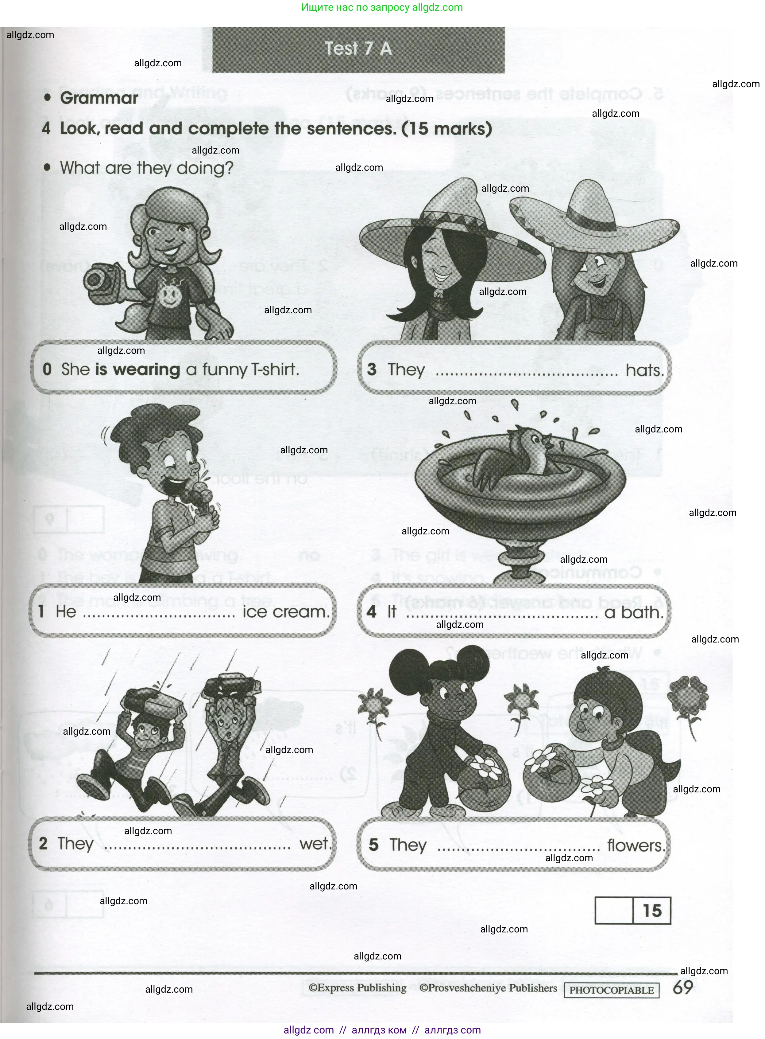 Английский язык (english), 3 класс контрольные задания (test booklet), автор: Баранова Ксения Михайловна (Baranova Ksenia), издательство Просвещение, Москва, 2023, серого цвета, страница 69