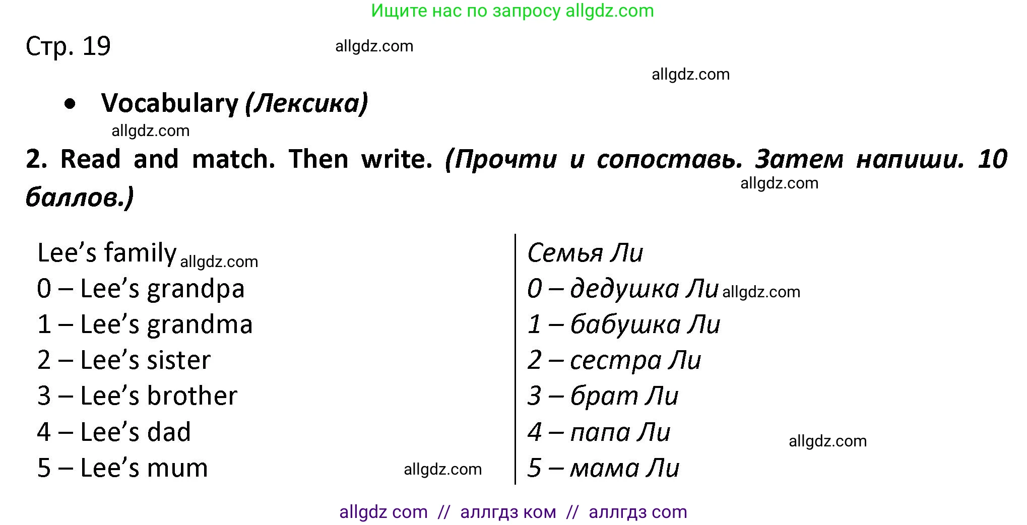 Английский язык (english), 3 класс контрольные задания (test booklet), автор: Баранова Ксения Михайловна (Baranova Ksenia), издательство Просвещение, Москва, 2023, серого цвета, страница 19, номер 2, Решение