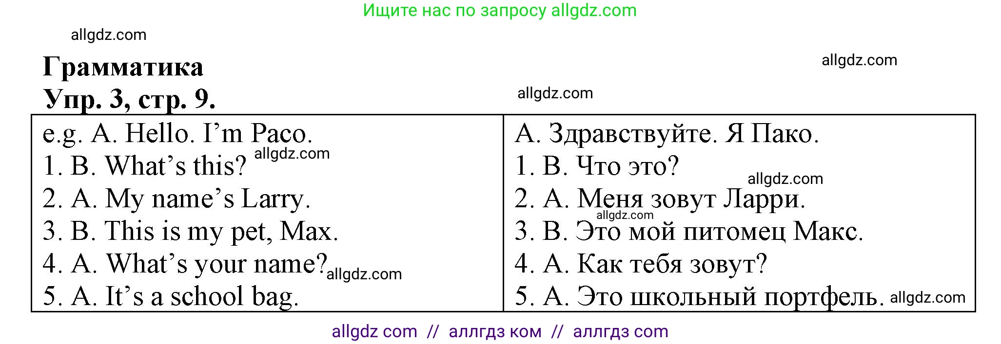 Английский язык (english), 3 класс контрольные задания (test booklet), авторы: Быкова Надежда Ильинична (Bykova Nadezhda), Дули Дженни (Dooley Jenny), Поспелова Марина Давидовна (Pospelova Marina), Эванс Вирджиния (Evans Virginia), издательство Просвещение, Москва, 2023, салатового цвета, страница 9, номер 3, Решение 1