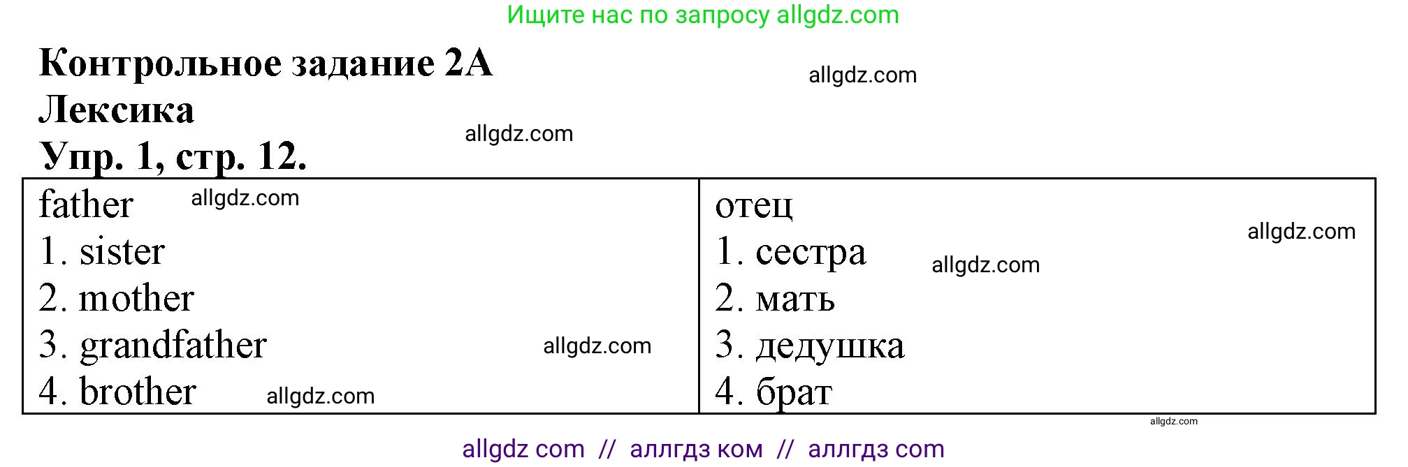 Английский язык (english), 3 класс контрольные задания (test booklet), авторы: Быкова Надежда Ильинична (Bykova Nadezhda), Дули Дженни (Dooley Jenny), Поспелова Марина Давидовна (Pospelova Marina), Эванс Вирджиния (Evans Virginia), издательство Просвещение, Москва, 2023, салатового цвета, страница 12, номер 1, Решение 1