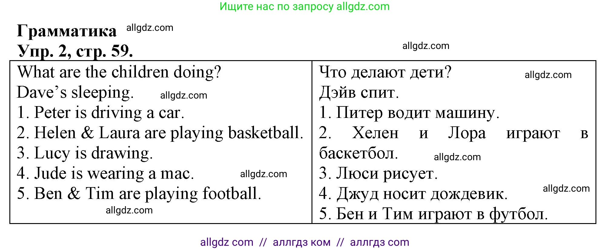 Английский язык (english), 3 класс контрольные задания (test booklet), авторы: Быкова Надежда Ильинична (Bykova Nadezhda), Дули Дженни (Dooley Jenny), Поспелова Марина Давидовна (Pospelova Marina), Эванс Вирджиния (Evans Virginia), издательство Просвещение, Москва, 2023, салатового цвета, страница 59, номер 2, Решение 1