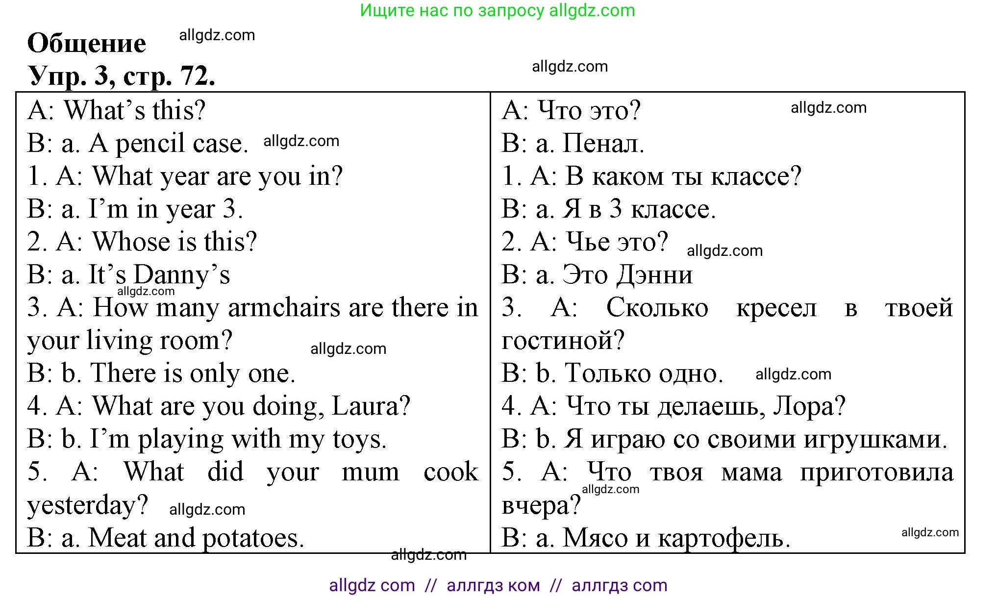 Английский язык (english), 3 класс контрольные задания (test booklet), авторы: Быкова Надежда Ильинична (Bykova Nadezhda), Дули Дженни (Dooley Jenny), Поспелова Марина Давидовна (Pospelova Marina), Эванс Вирджиния (Evans Virginia), издательство Просвещение, Москва, 2023, салатового цвета, страница 72, номер 3, Решение 1