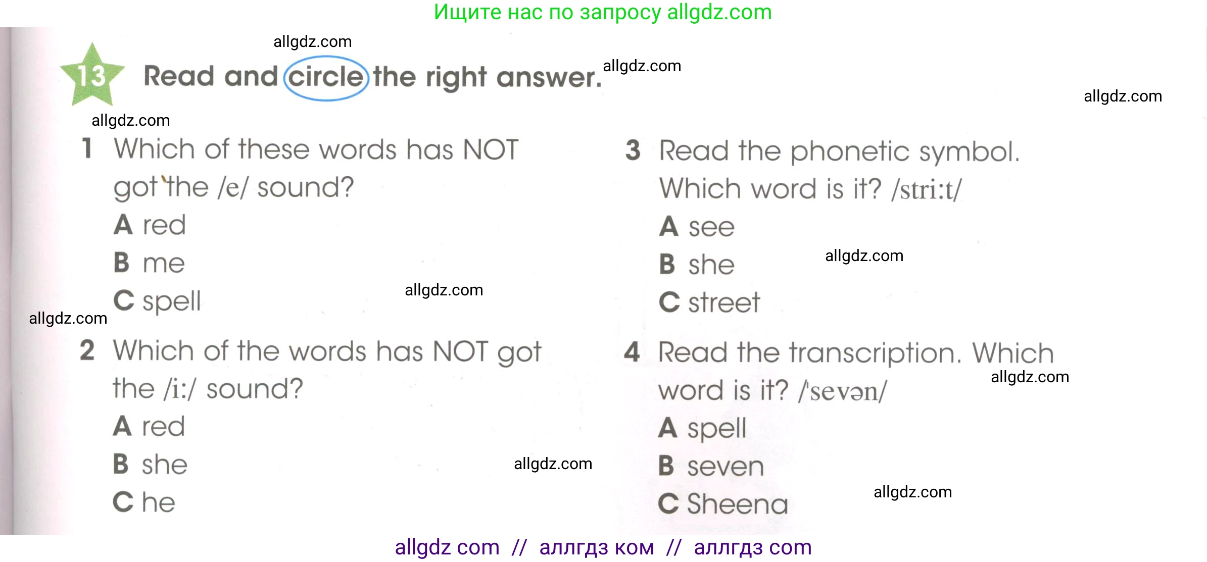 Английский язык (english), 3 класс Рабочая тетрадь (workbook), авторы: Баранова Ксения Михайловна (Baranova Ksenia), Дули Дженни (Dooley Jenny), Копылова Виктория Викторовна (Kopylova Victoria), Мильруд Радислав Петрович (Millrood Radislav), Эванс Вирджиния (Evans Virginia), издательство Просвещение, Москва, 2023, белого цвета, Часть ( Part) 1, страница 9, номер 13, Условие