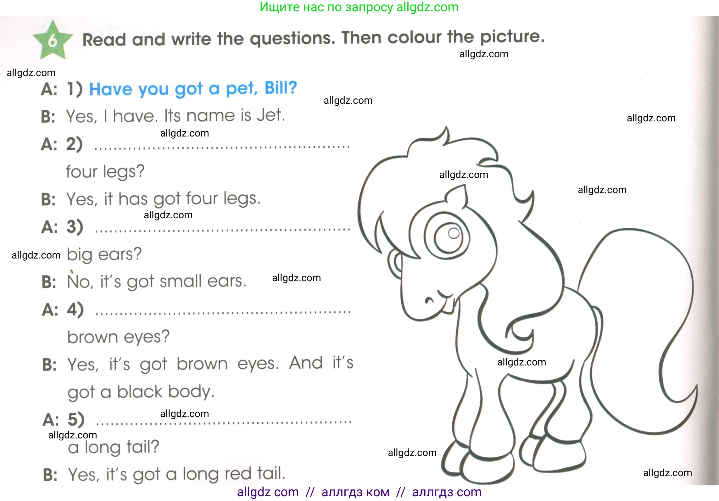 Английский язык (english), 3 класс Рабочая тетрадь (workbook), авторы: Баранова Ксения Михайловна (Baranova Ksenia), Дули Дженни (Dooley Jenny), Копылова Виктория Викторовна (Kopylova Victoria), Мильруд Радислав Петрович (Millrood Radislav), Эванс Вирджиния (Evans Virginia), издательство Просвещение, Москва, 2023, белого цвета, Часть ( Part) 1, страница 34, номер 6, Условие