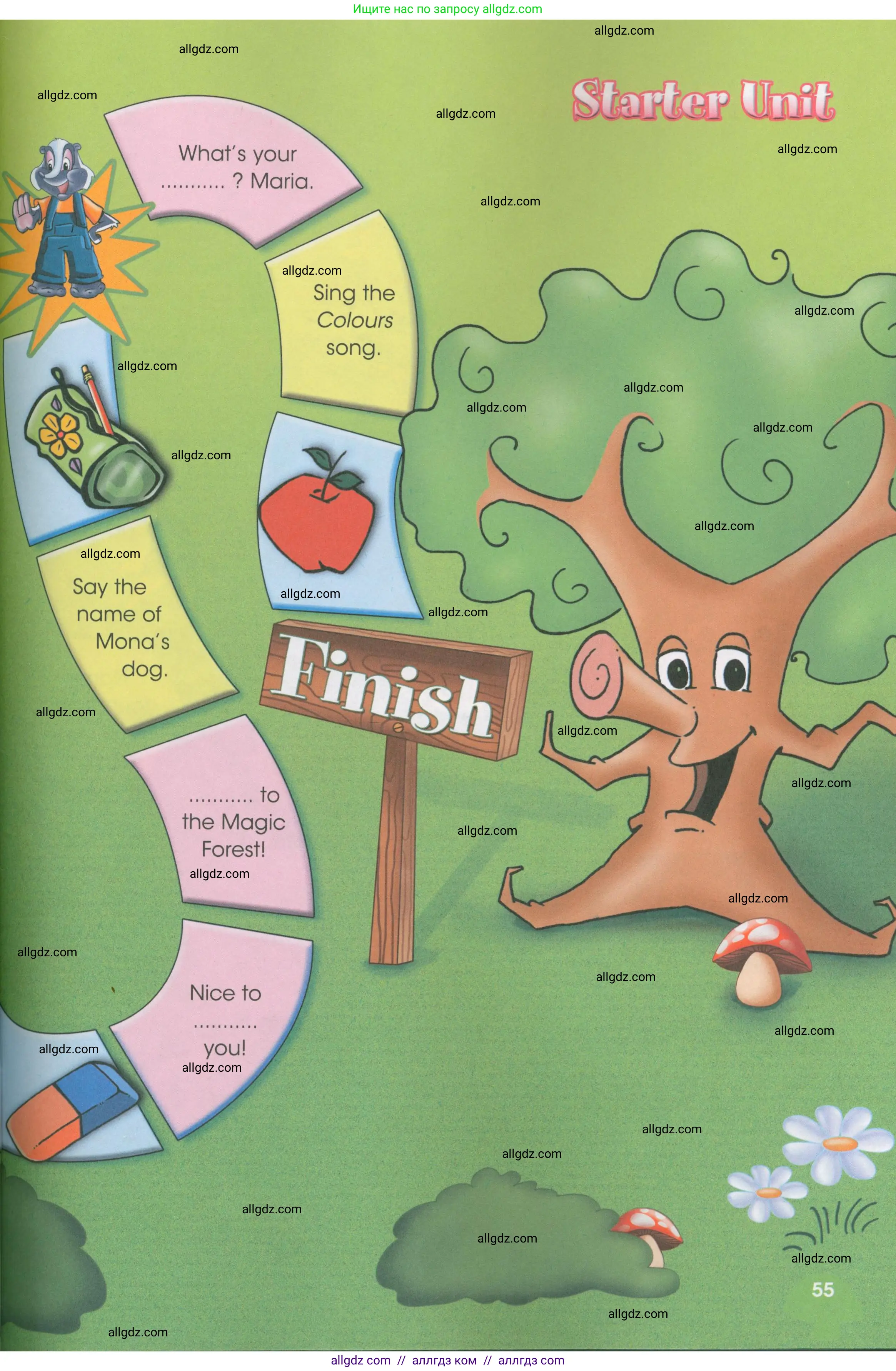 Английский язык (english), 3 класс Рабочая тетрадь (workbook), авторы: Баранова Ксения Михайловна (Baranova Ksenia), Дули Дженни (Dooley Jenny), Копылова Виктория Викторовна (Kopylova Victoria), Мильруд Радислав Петрович (Millrood Radislav), Эванс Вирджиния (Evans Virginia), издательство Просвещение, Москва, 2023, белого цвета, страница 55