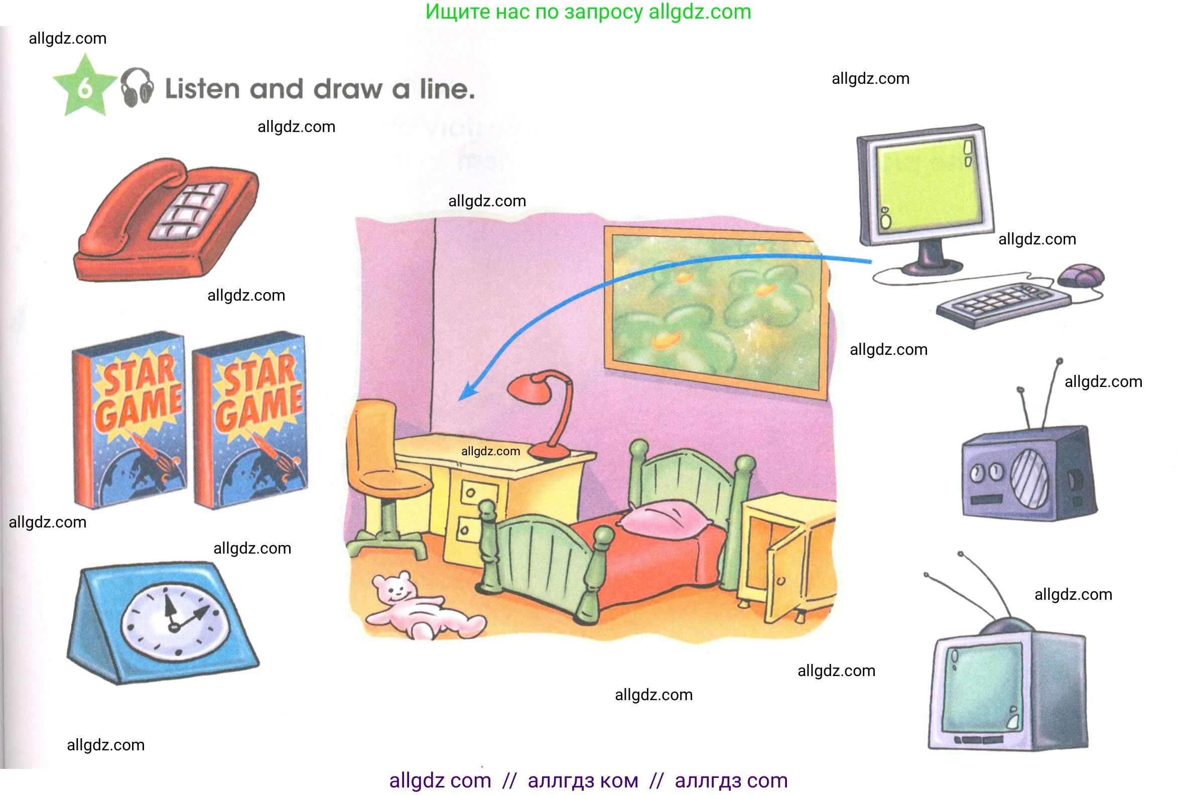 Английский язык (english), 3 класс Рабочая тетрадь (workbook), авторы: Баранова Ксения Михайловна (Baranova Ksenia), Дули Дженни (Dooley Jenny), Копылова Виктория Викторовна (Kopylova Victoria), Мильруд Радислав Петрович (Millrood Radislav), Эванс Вирджиния (Evans Virginia), издательство Просвещение, Москва, 2023, белого цвета, Часть ( Part) 2, страница 7, номер 6, Условие
