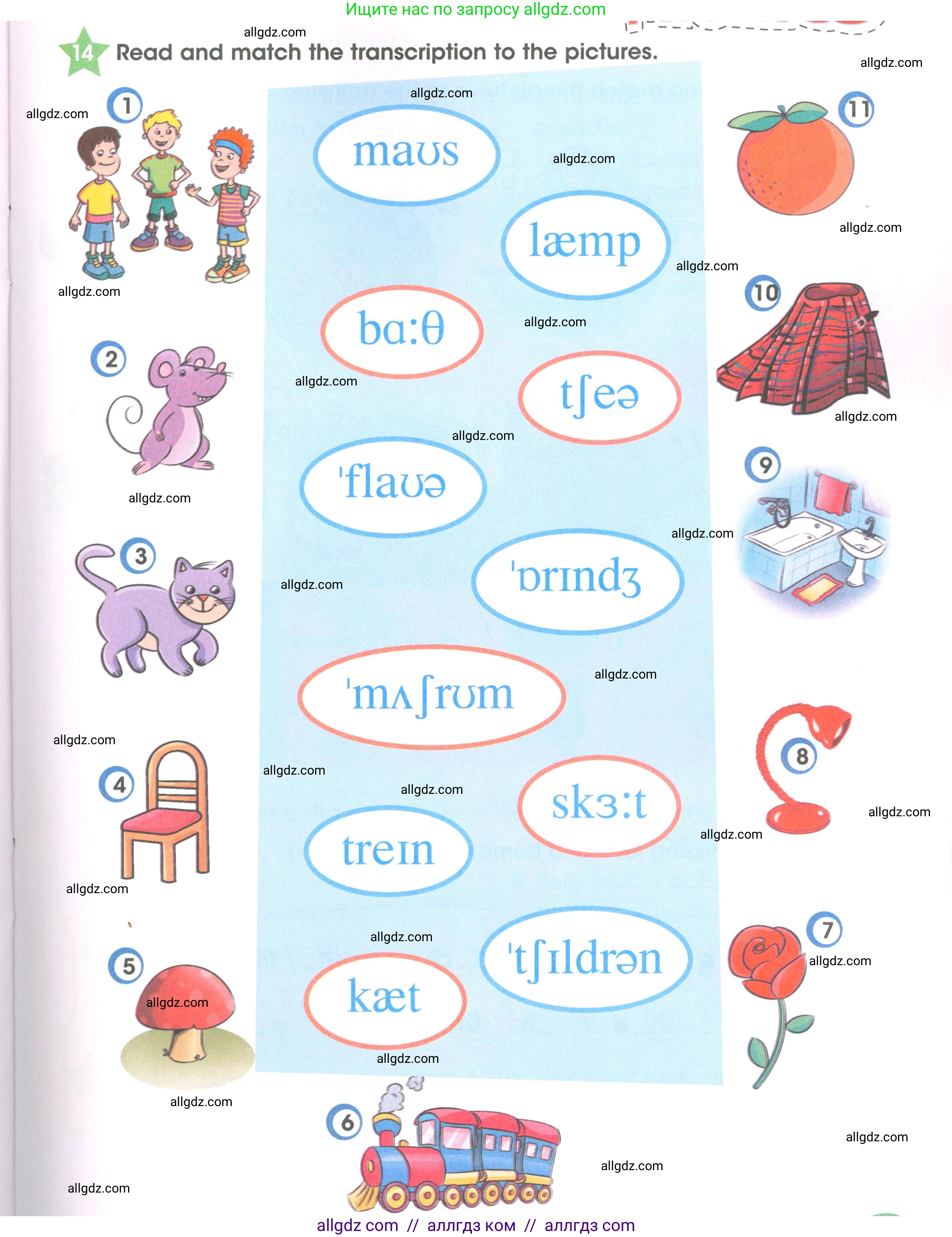 Английский язык (english), 3 класс Рабочая тетрадь (workbook), авторы: Баранова Ксения Михайловна (Baranova Ksenia), Дули Дженни (Dooley Jenny), Копылова Виктория Викторовна (Kopylova Victoria), Мильруд Радислав Петрович (Millrood Radislav), Эванс Вирджиния (Evans Virginia), издательство Просвещение, Москва, 2023, белого цвета, Часть ( Part) 2, страница 43, номер 14, Условие