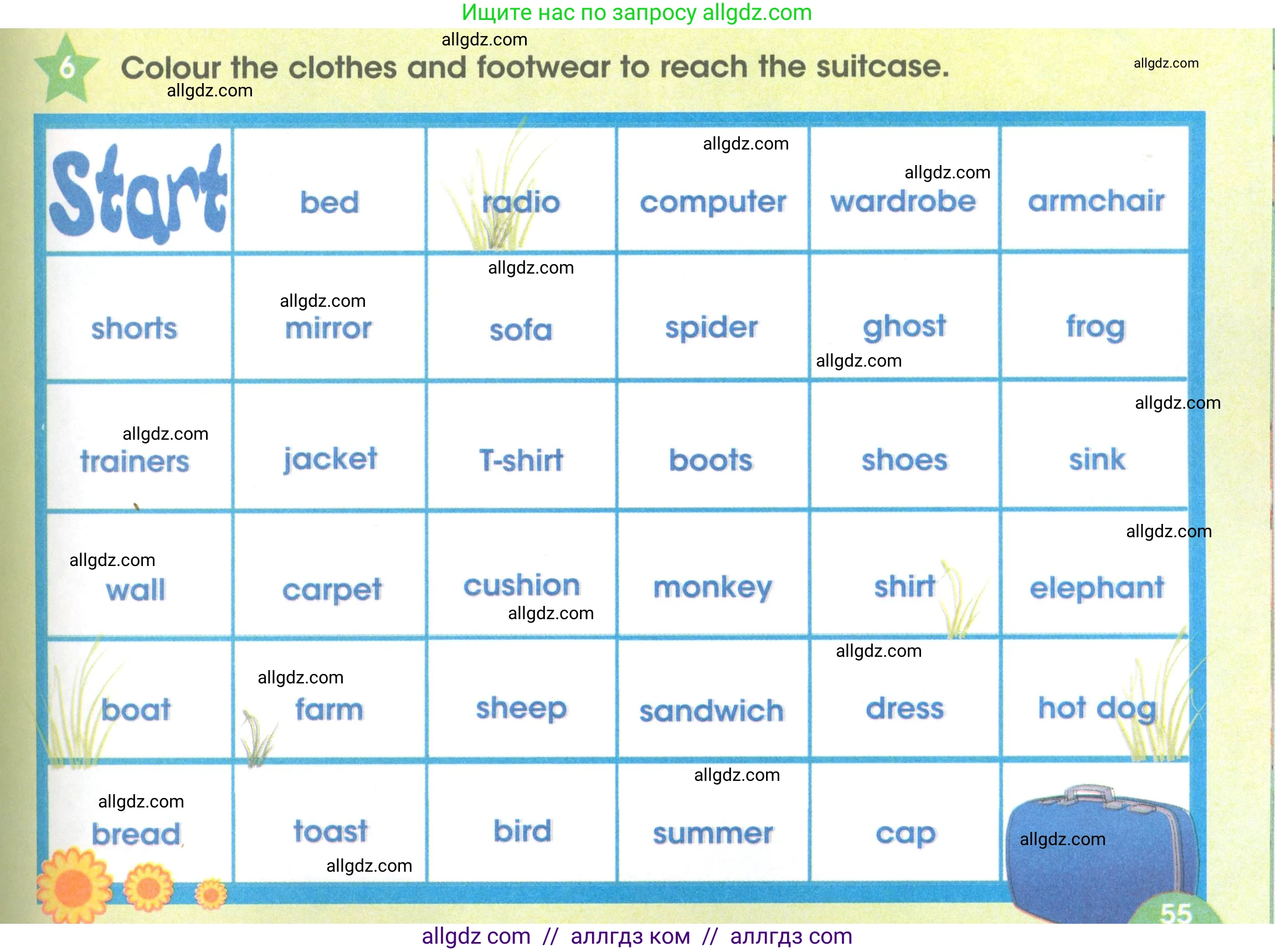 Английский язык (english), 3 класс Рабочая тетрадь (workbook), авторы: Баранова Ксения Михайловна (Baranova Ksenia), Дули Дженни (Dooley Jenny), Копылова Виктория Викторовна (Kopylova Victoria), Мильруд Радислав Петрович (Millrood Radislav), Эванс Вирджиния (Evans Virginia), издательство Просвещение, Москва, 2023, белого цвета, Часть ( Part) 2, страница 55, номер 6, Условие