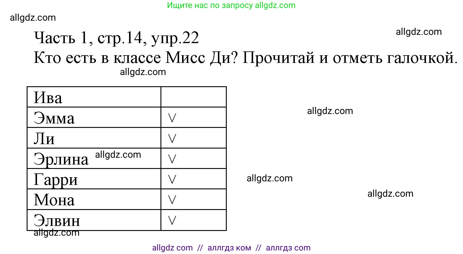 Английский язык (english), 3 класс Рабочая тетрадь (workbook), авторы: Баранова Ксения Михайловна (Baranova Ksenia), Дули Дженни (Dooley Jenny), Копылова Виктория Викторовна (Kopylova Victoria), Мильруд Радислав Петрович (Millrood Radislav), Эванс Вирджиния (Evans Virginia), издательство Просвещение, Москва, 2023, белого цвета, Часть ( Part) 1, страница 14, номер 22, Решение