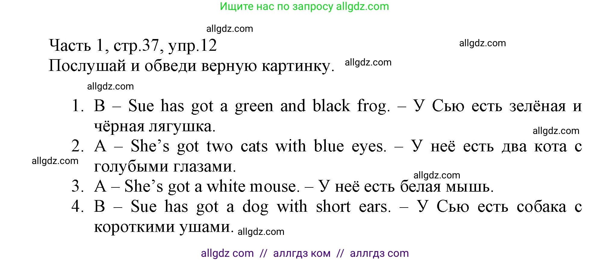 Английский язык (english), 3 класс Рабочая тетрадь (workbook), авторы: Баранова Ксения Михайловна (Baranova Ksenia), Дули Дженни (Dooley Jenny), Копылова Виктория Викторовна (Kopylova Victoria), Мильруд Радислав Петрович (Millrood Radislav), Эванс Вирджиния (Evans Virginia), издательство Просвещение, Москва, 2023, белого цвета, Часть ( Part) 1, страница 37, номер 12, Решение