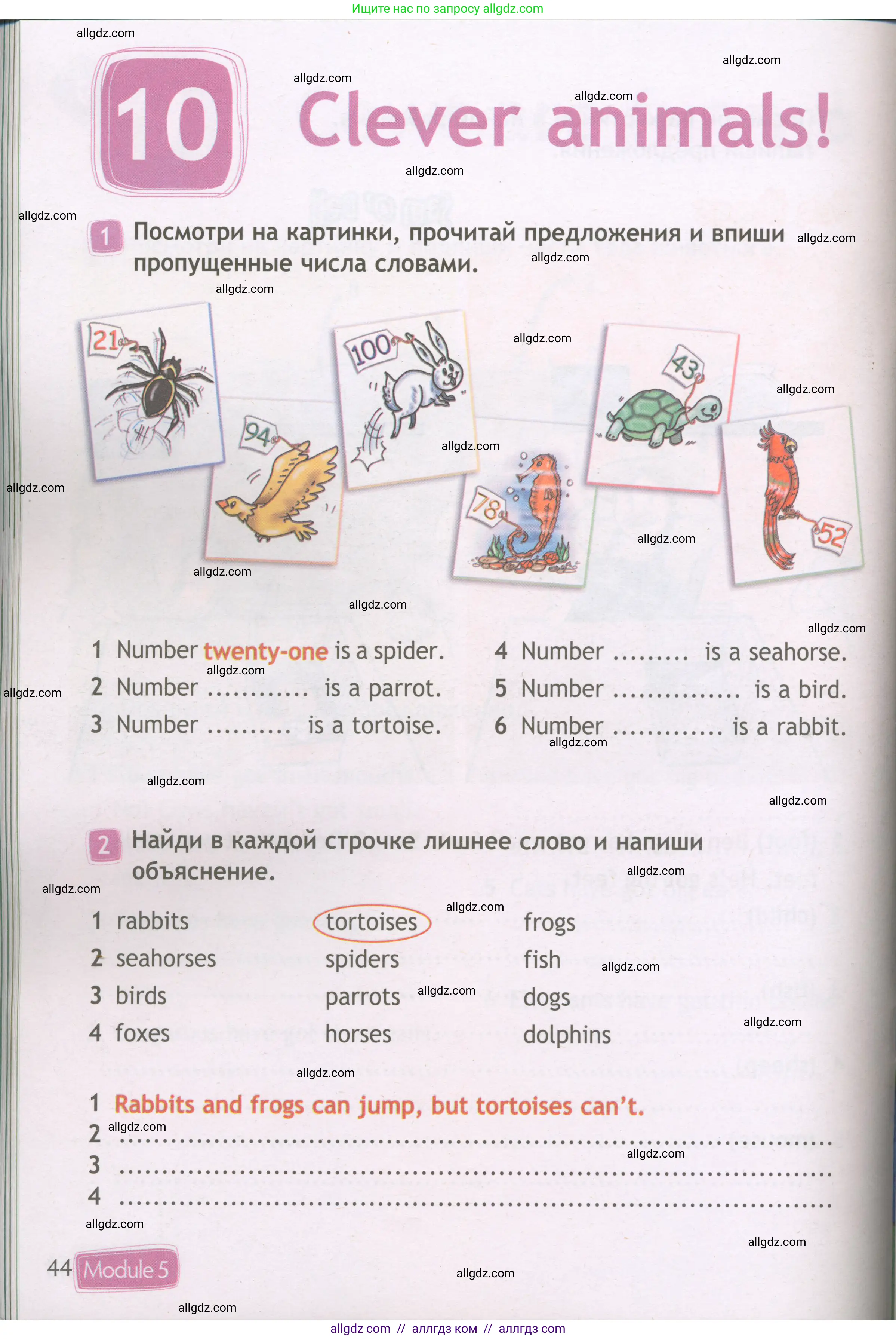 Английский язык (english), 3 класс Рабочая тетрадь (workbook), авторы: Быкова Надежда Ильинична (Bykova Nadezhda), Дули Дженни (Dooley Jenny), Поспелова Марина Давидовна (Pospelova Marina), Эванс Вирджиния (Evans Virginia), издательство Просвещение, Москва, 2023, зелёного цвета, страница 44