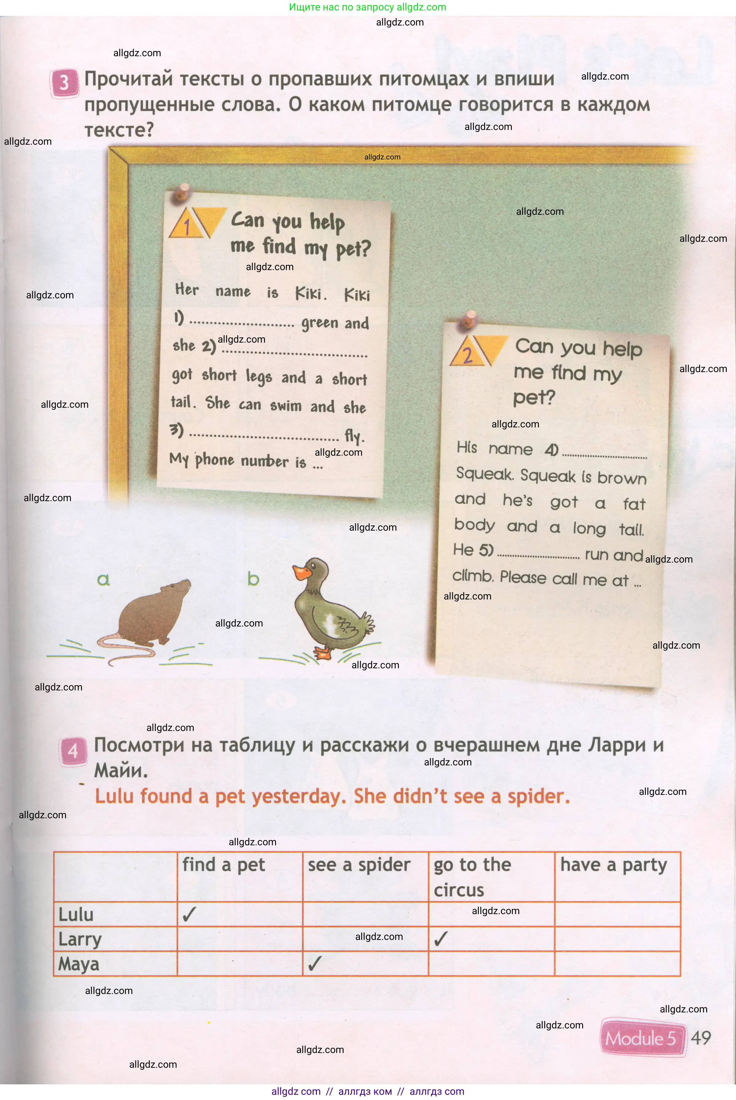 Английский язык (english), 3 класс Рабочая тетрадь (workbook), авторы: Быкова Надежда Ильинична (Bykova Nadezhda), Дули Дженни (Dooley Jenny), Поспелова Марина Давидовна (Pospelova Marina), Эванс Вирджиния (Evans Virginia), издательство Просвещение, Москва, 2023, зелёного цвета, страница 49