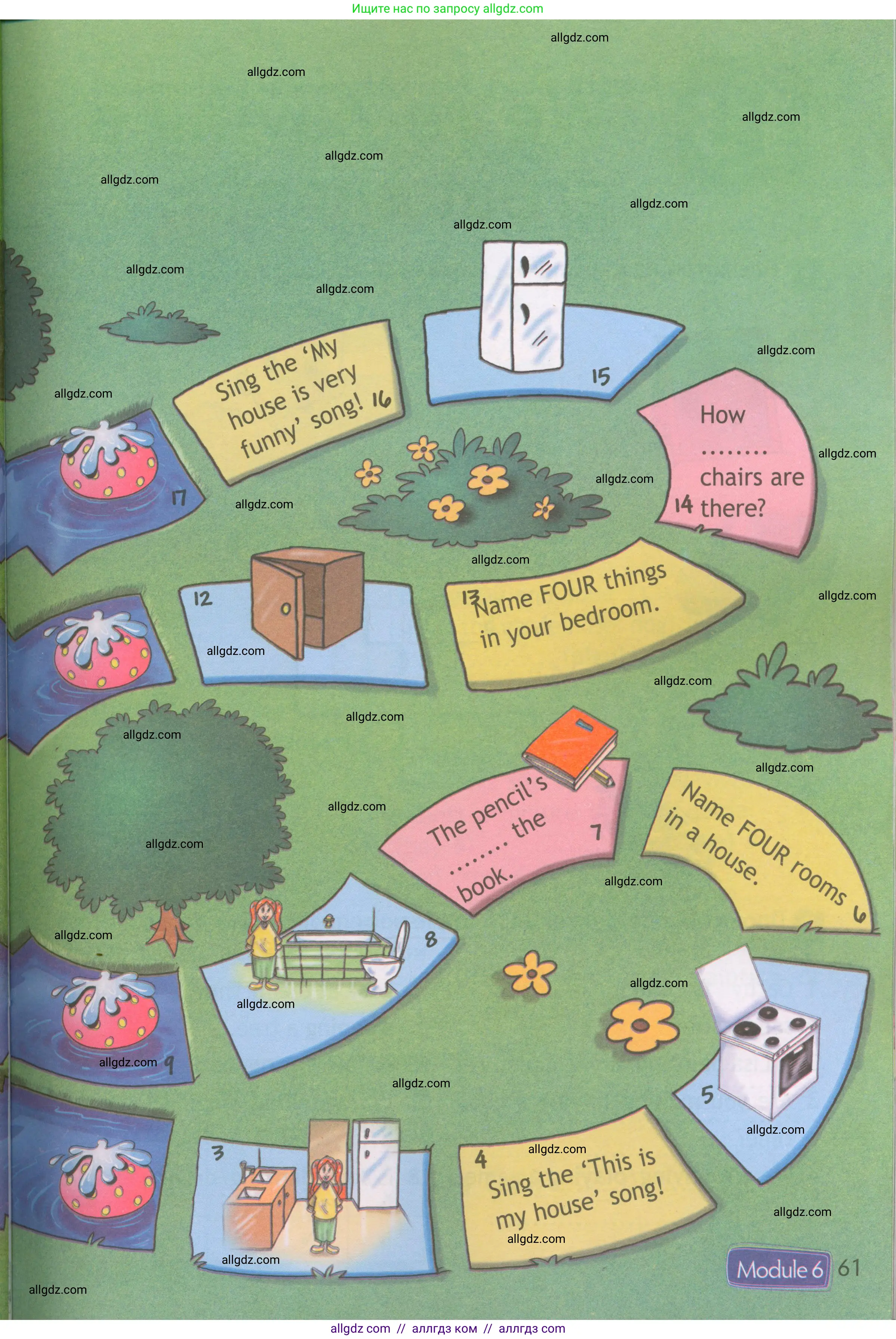 Английский язык (english), 3 класс Рабочая тетрадь (workbook), авторы: Быкова Надежда Ильинична (Bykova Nadezhda), Дули Дженни (Dooley Jenny), Поспелова Марина Давидовна (Pospelova Marina), Эванс Вирджиния (Evans Virginia), издательство Просвещение, Москва, 2023, зелёного цвета, страница 61