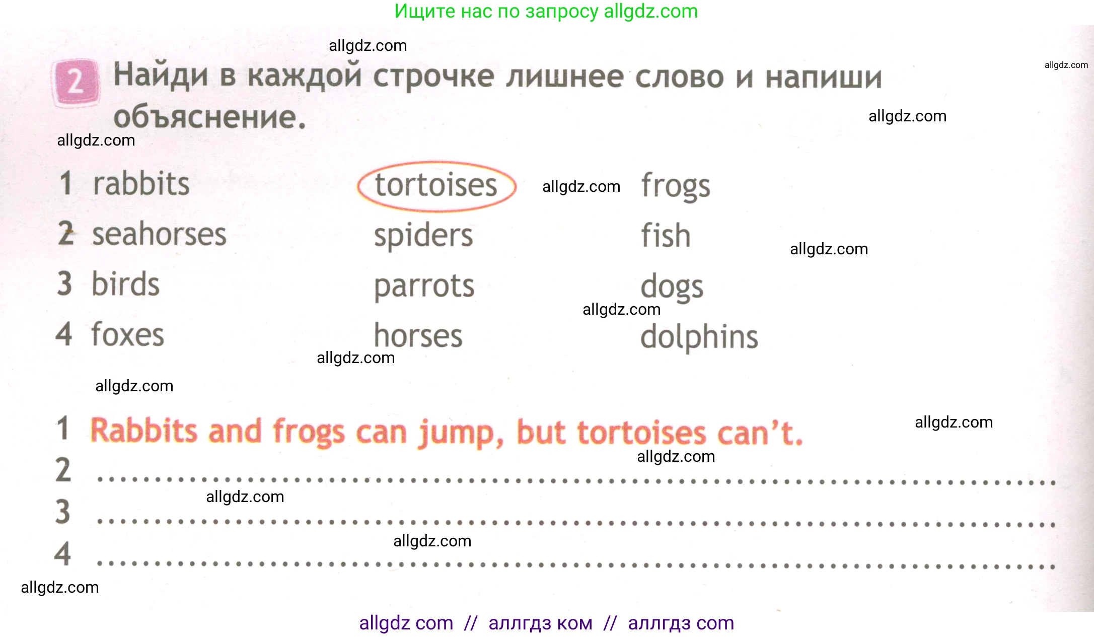 Английский язык (english), 3 класс Рабочая тетрадь (workbook), авторы: Быкова Надежда Ильинична (Bykova Nadezhda), Дули Дженни (Dooley Jenny), Поспелова Марина Давидовна (Pospelova Marina), Эванс Вирджиния (Evans Virginia), издательство Просвещение, Москва, 2023, зелёного цвета, страница 44, номер 2, Условие